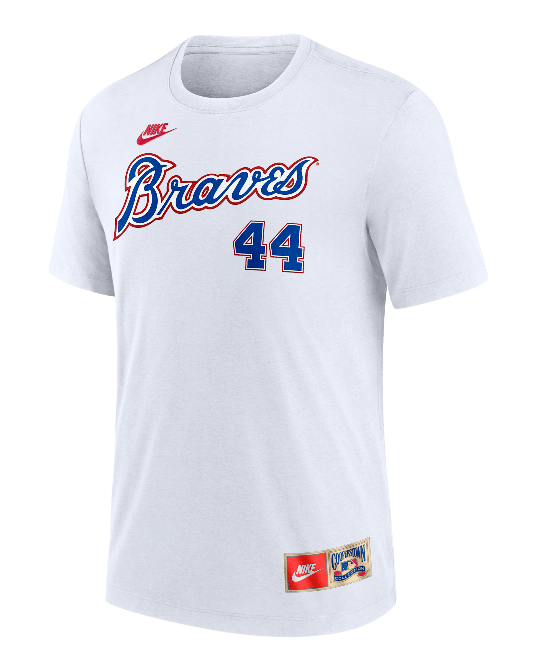Hank Aaron Atlanta Braves Cooperstown Men's Nike MLB T-Shirt - White