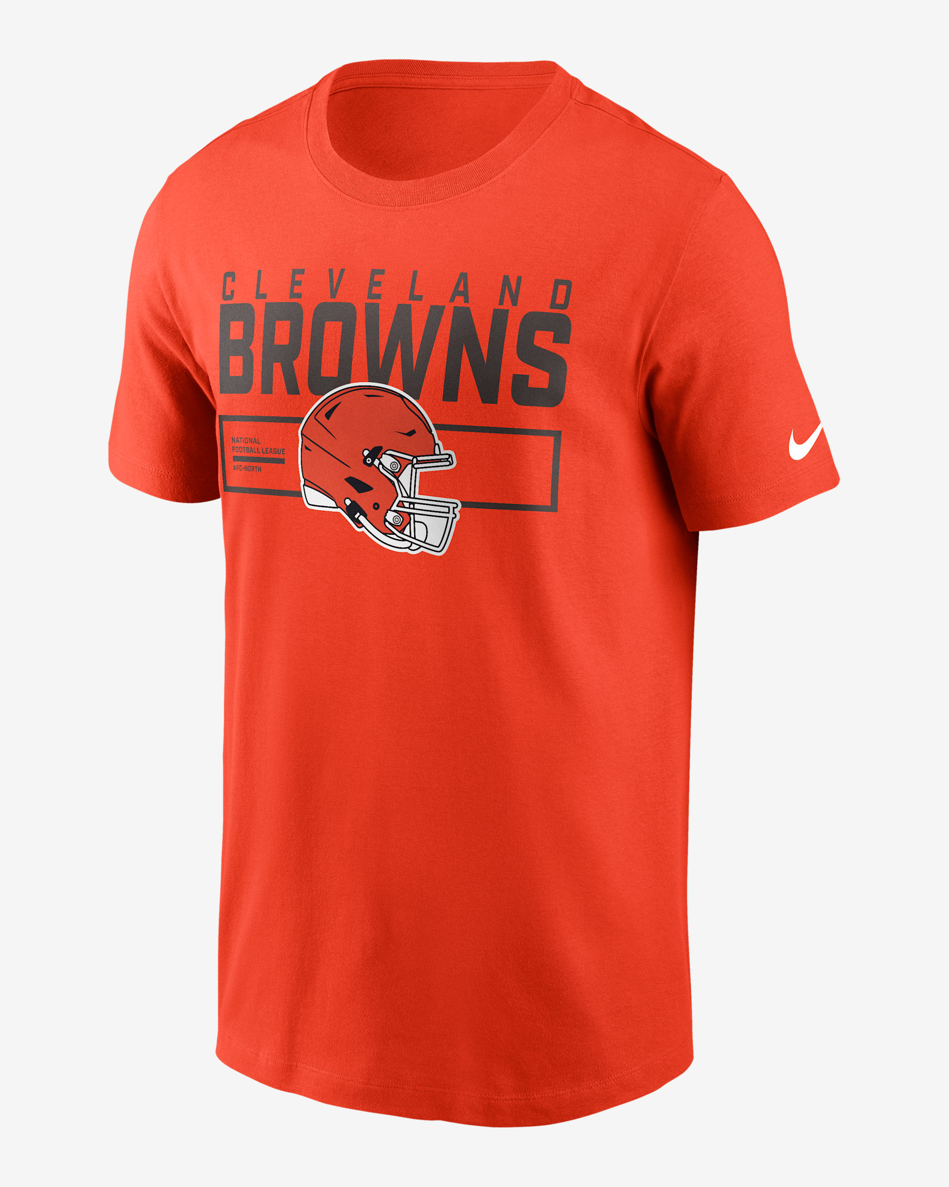 Playera Nike de la NFL para hombre Cleveland Browns Helmet Essential - Naranja