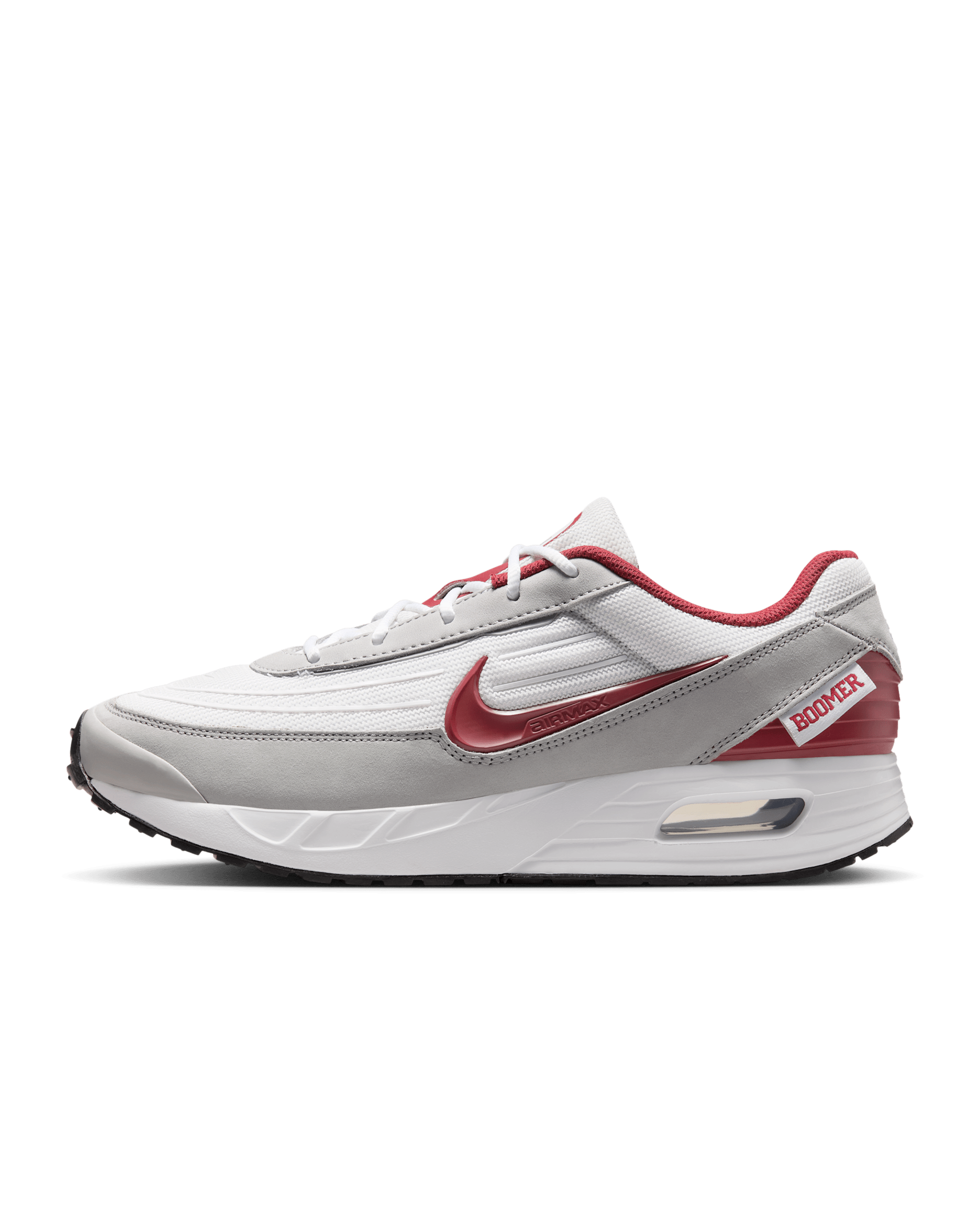 Nike College Air Max Verse (Oklahoma) Men's Shoes - White/Light Smoke Grey/Team Crimson