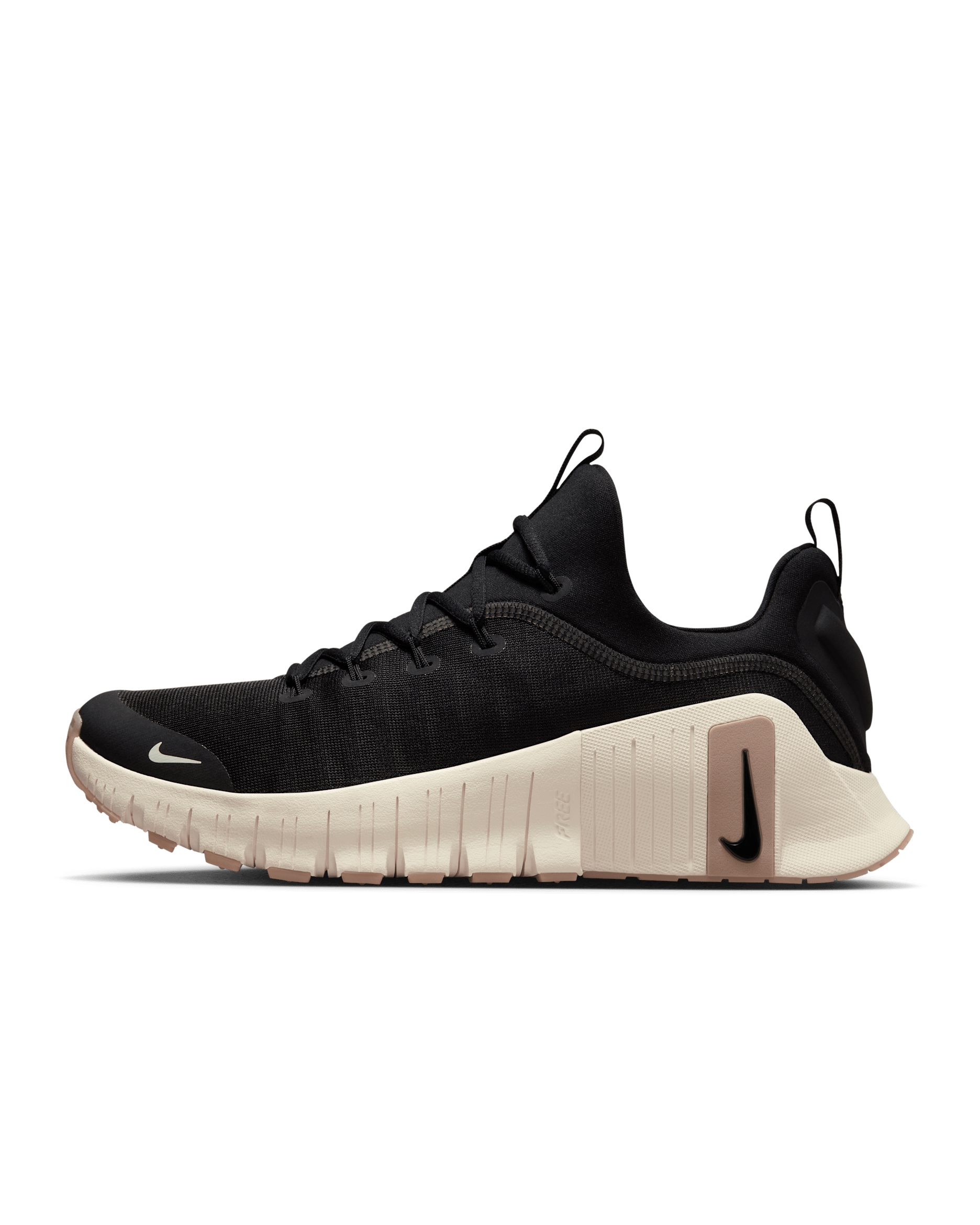 Nike Free Metcon 6 Men's Workout Shoes - Black/Gum Light Brown/Coconut Milk