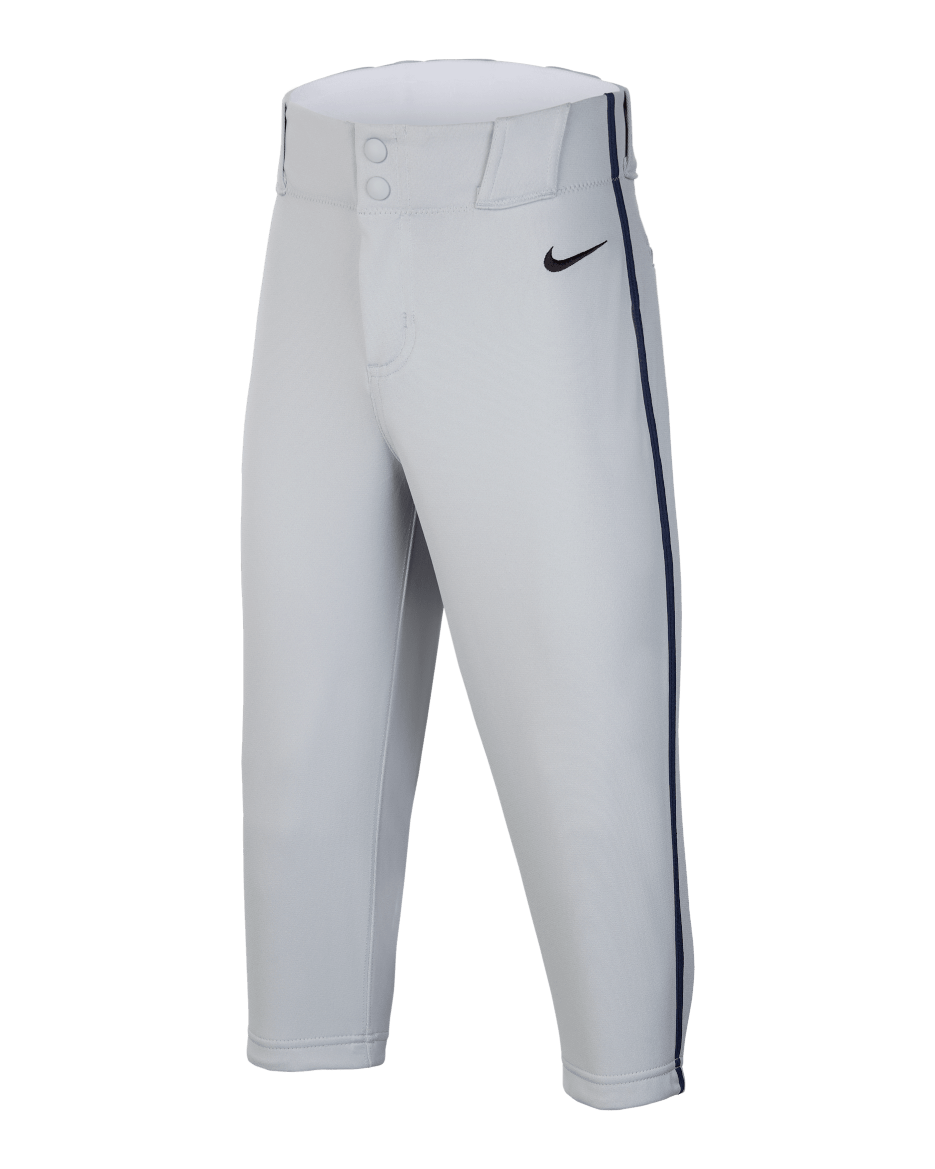 Pants de béisbol entubados de cintura alta para niños talla grande Nike Vapor Select 2 - Gris lobo/Azul marino medianoche/Negro