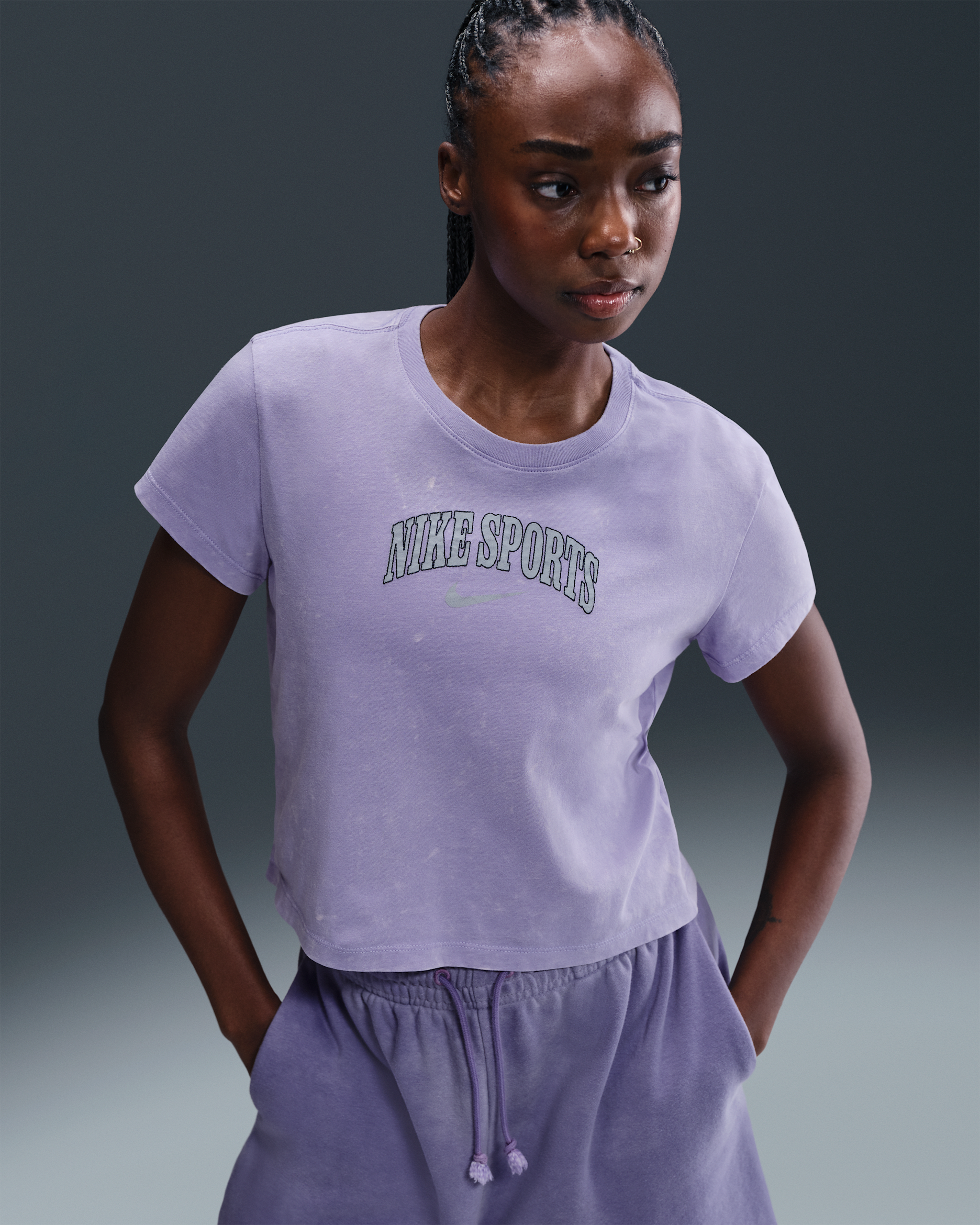 Nike Sportswear Women's Short-Sleeve T-Shirt - Lilac Ice