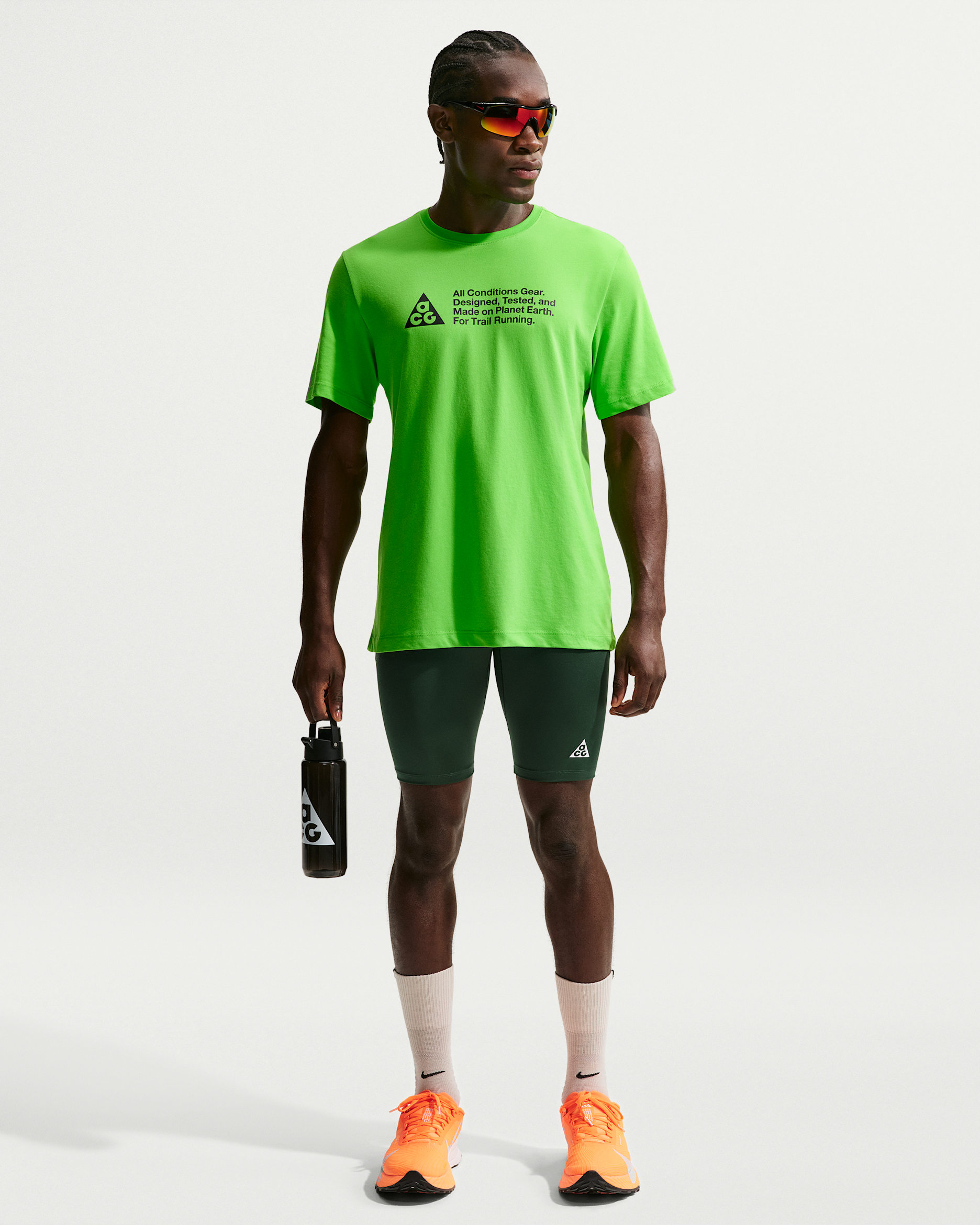 Nike ACG 'Lava Loops' Men's Dri-FIT ADV 1/2-Length Trail Running Tights - Fir/Summit White