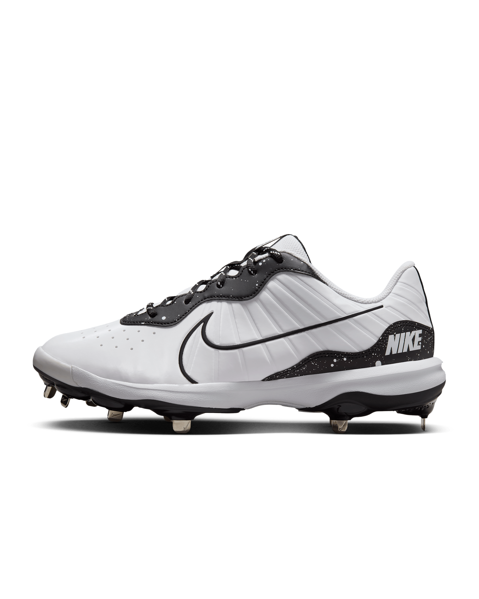 Nike Alpha Huarache Varsity 4 Low Men's Baseball Cleats - White/Black