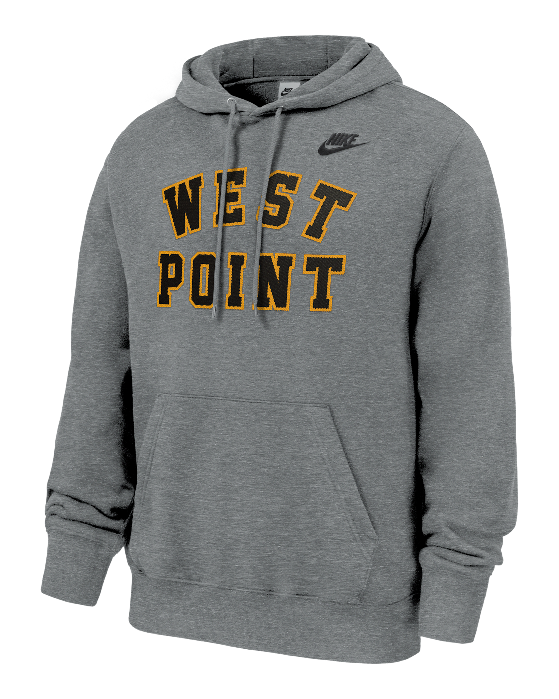 Sudadera universitaria con gorro sin cierre Nike de tejido Fleece para hombre Army Club - Gris oscuro jaspeado