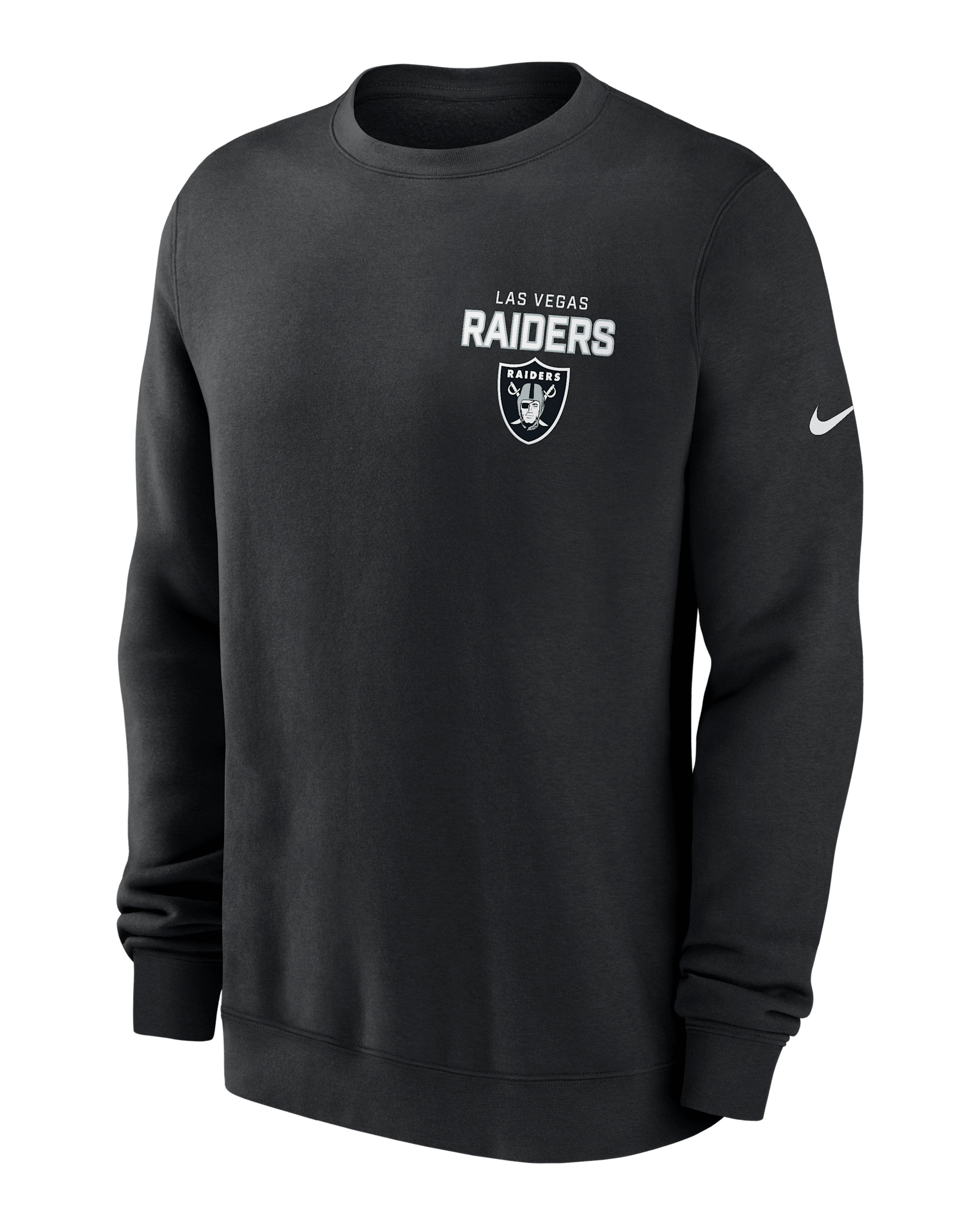 Las Vegas Raiders Draw Block Club Men's Nike NFL Pullover Crew - Black