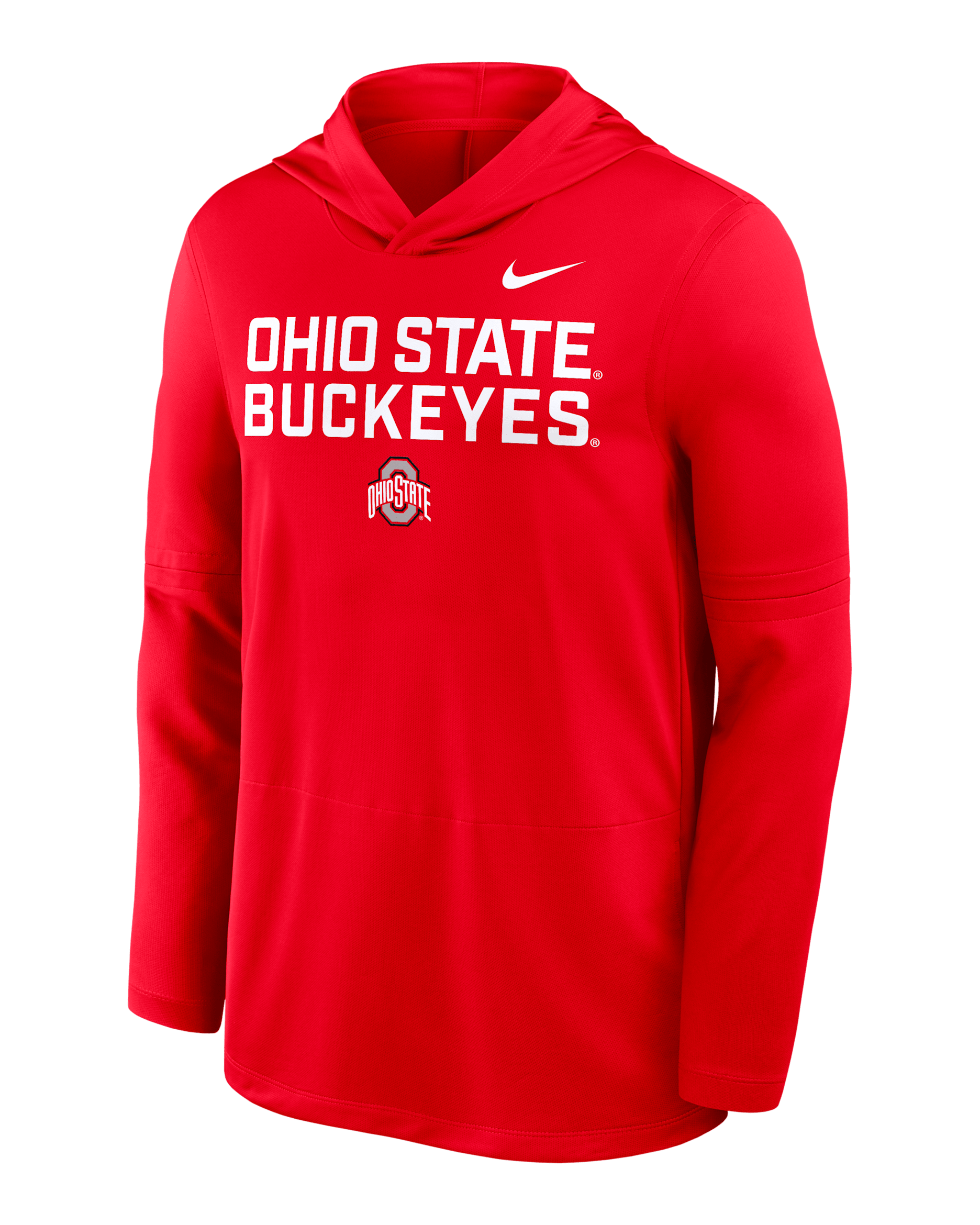 Ohio State Sideline Men's Nike Dri-FIT College Long-Sleeve Hooded Top - Red