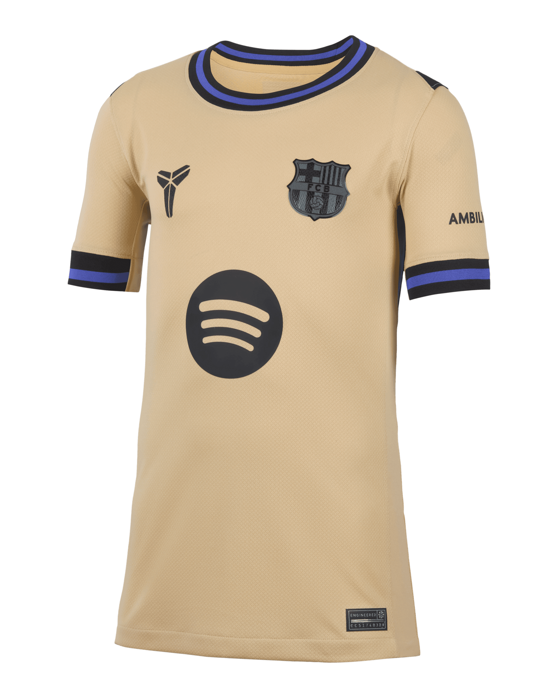 Pedri Barcelona 2025/26 Stadium Away Big Kids' Nike Dri-FIT Soccer Jersey - Gold