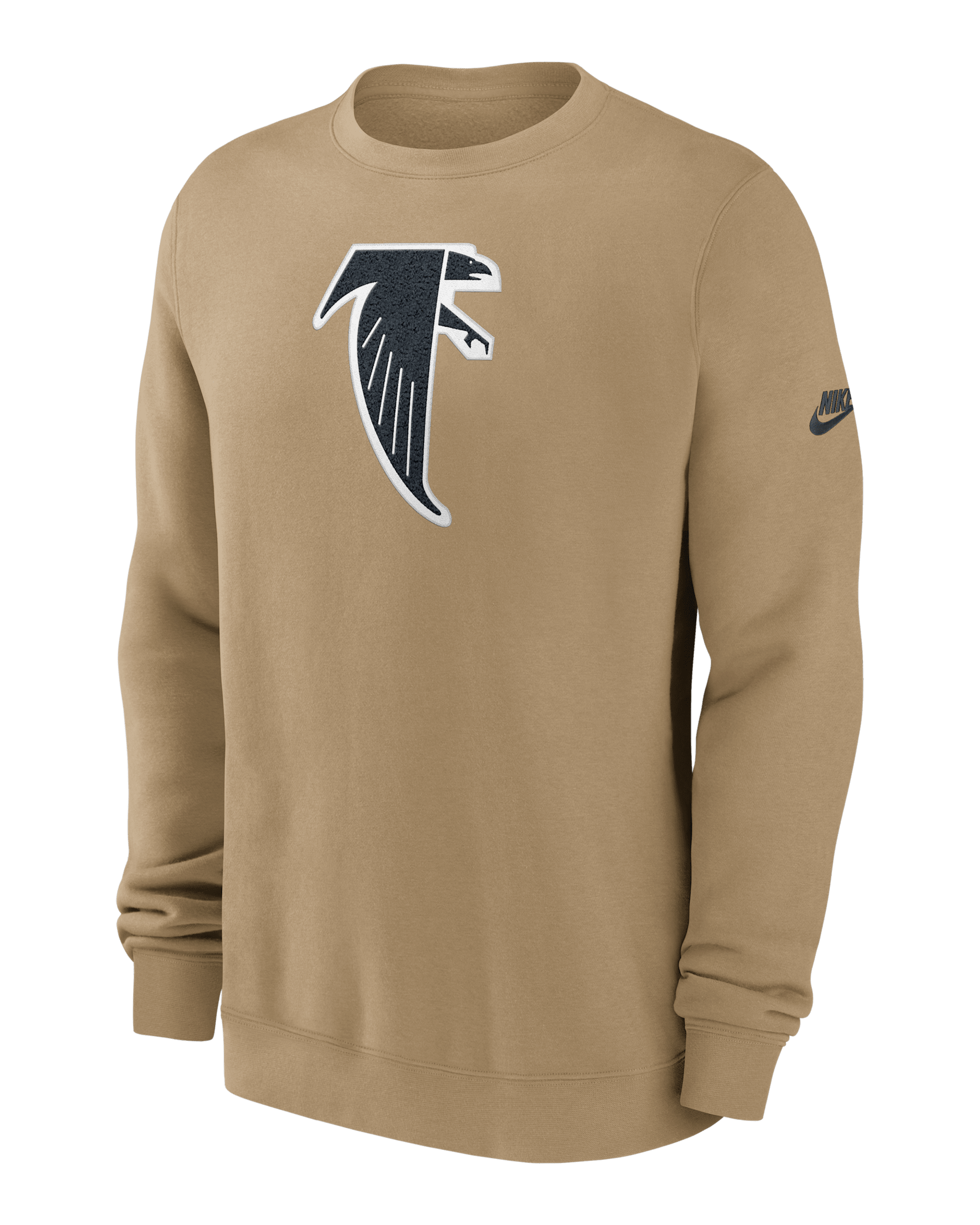 Atlanta Falcons Swing Pass Rewind Club Men's Nike NFL Pullover Crew - Tan/Beige