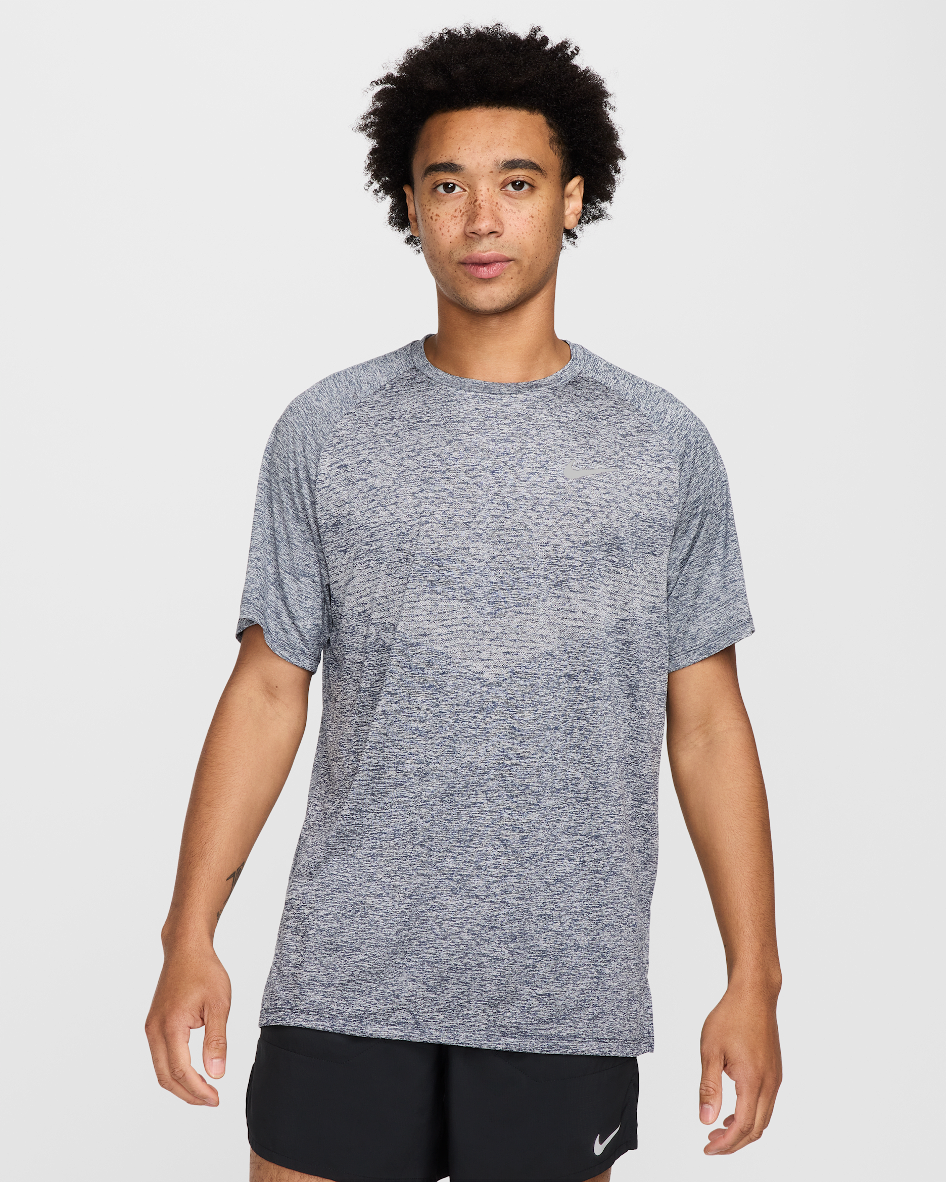 Nike Stride Men's Dri-FIT ADV Short-Sleeve Running Top - Thunder Blue/Heather