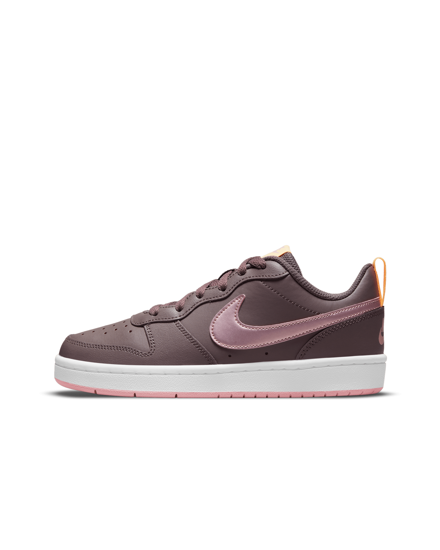 Nike Court Borough Low 2 Big Kids' Shoes - Violet Ore/Melon Tint/Pink Glaze