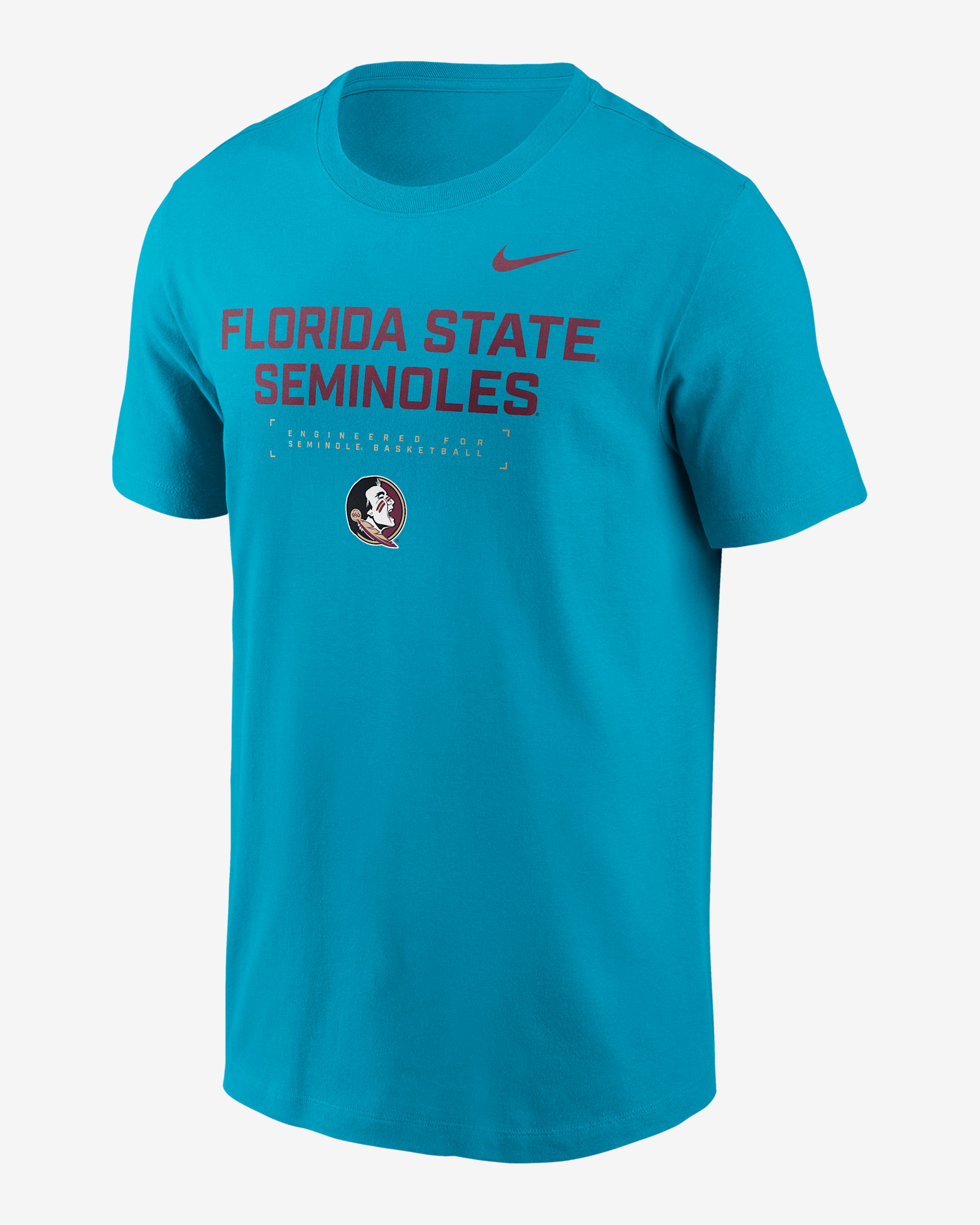 Florida State Courtside Basketball Men's Nike Dri-FIT College T-Shirt - Turquoise