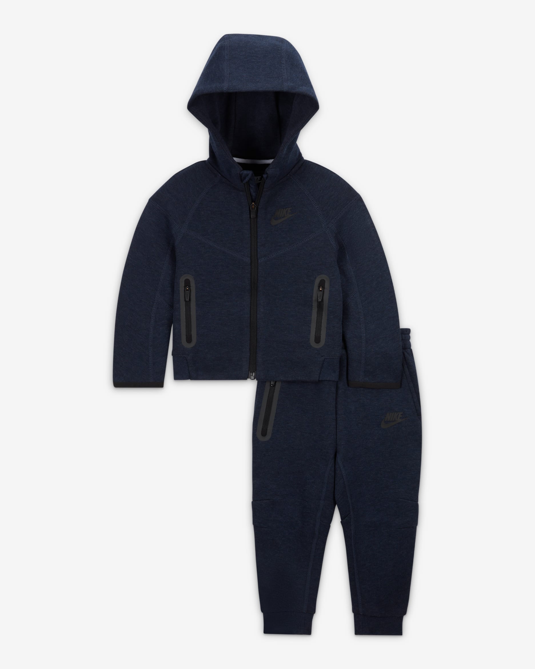 Nike Sportswear Tech Fleece Full-Zip Set Baby 2-Piece Hoodie Set - Obsidian Heather