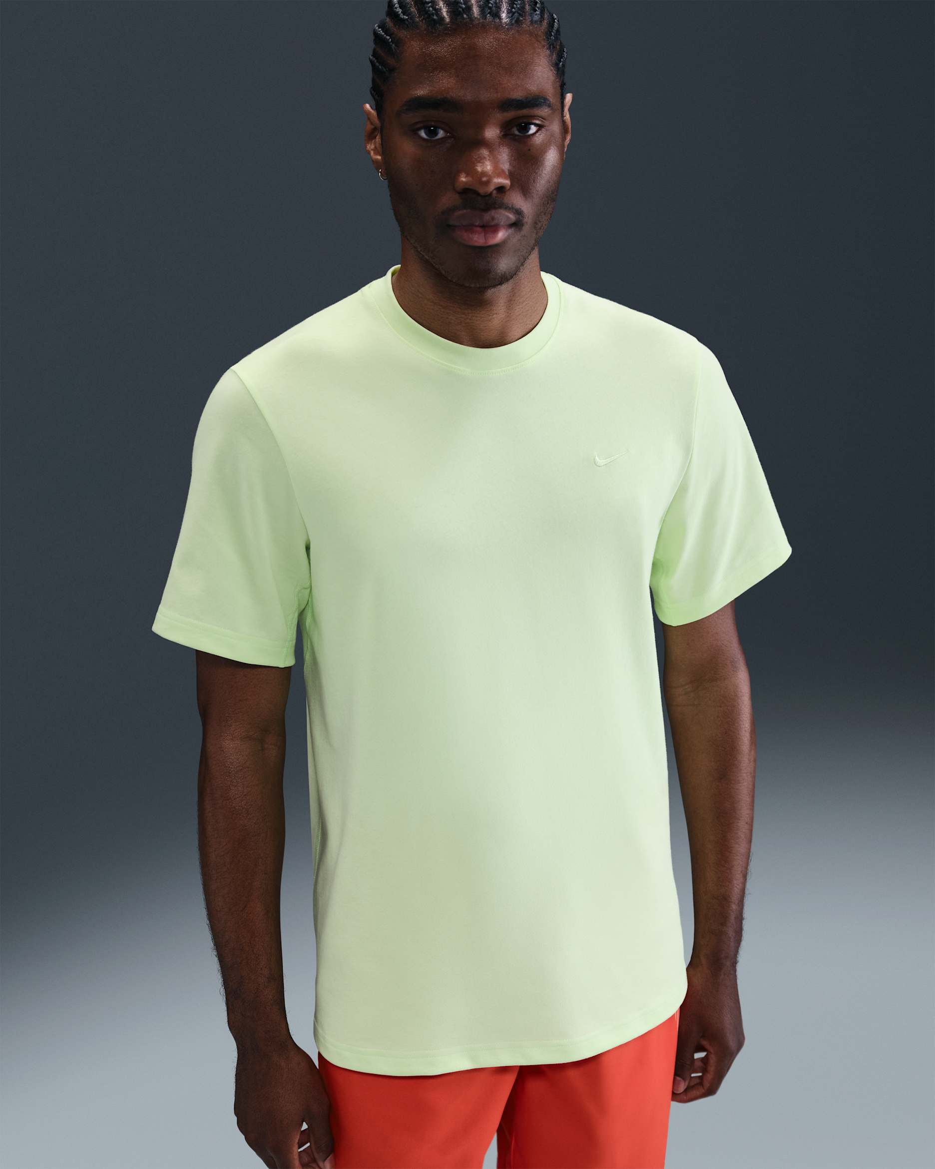 Nike Primary Men's Dri-FIT Short-sleeve Versatile Top - Light Liquid Lime/Light Liquid Lime