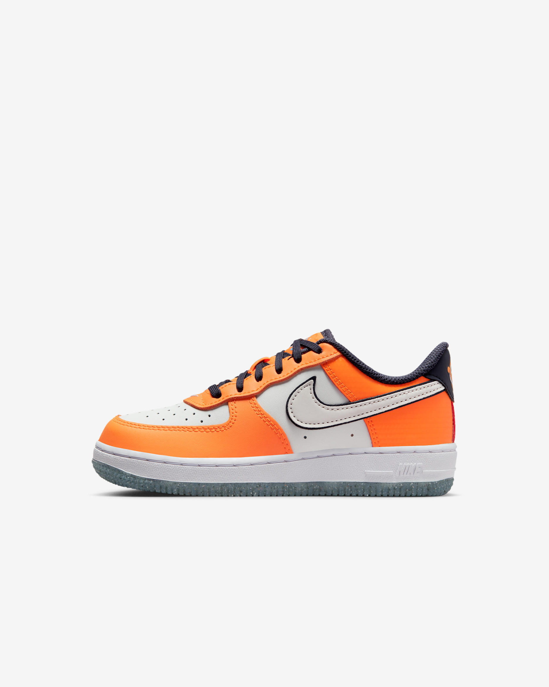 Nike Force 1 Low SE Younger Kids' Shoes - Vivid Orange/Gridiron/University Blue/Summit White