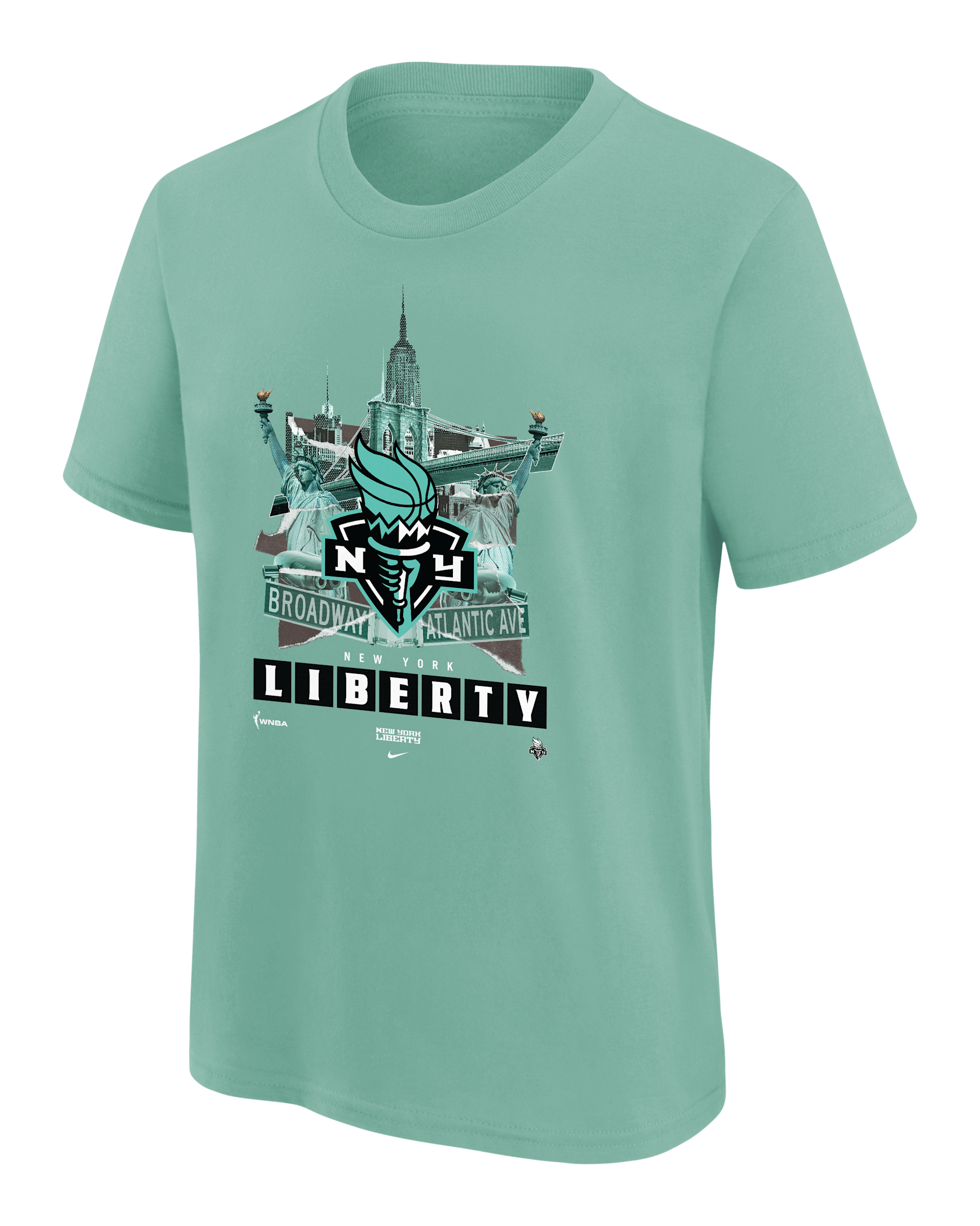 New York Liberty Big Kids' Nike WNBA T-Shirt - Mint