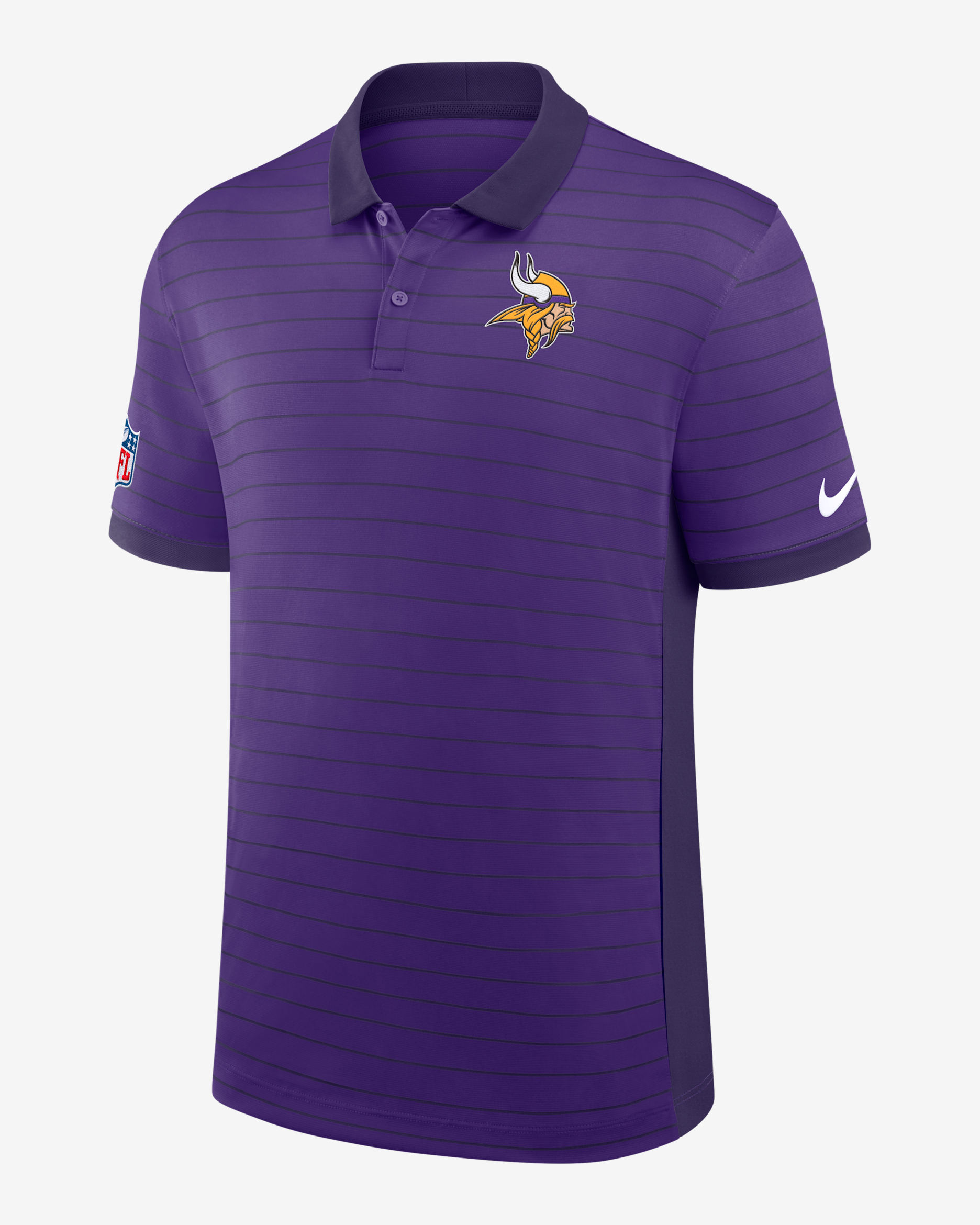 Polo Nike Dri-FIT de la NFL para hombre Minnesota Vikings Sideline Victory Stripe - Morado