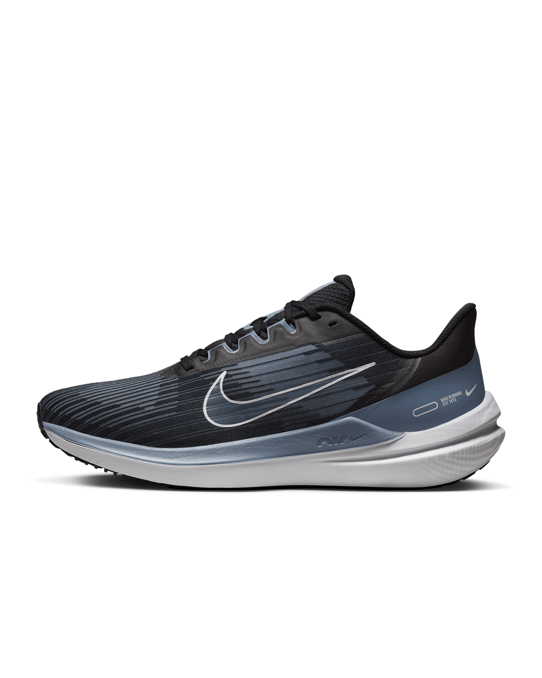 Nike Winflo 9 Men's Road Running Shoes - Black/Ashen Slate/Pink Spell/White