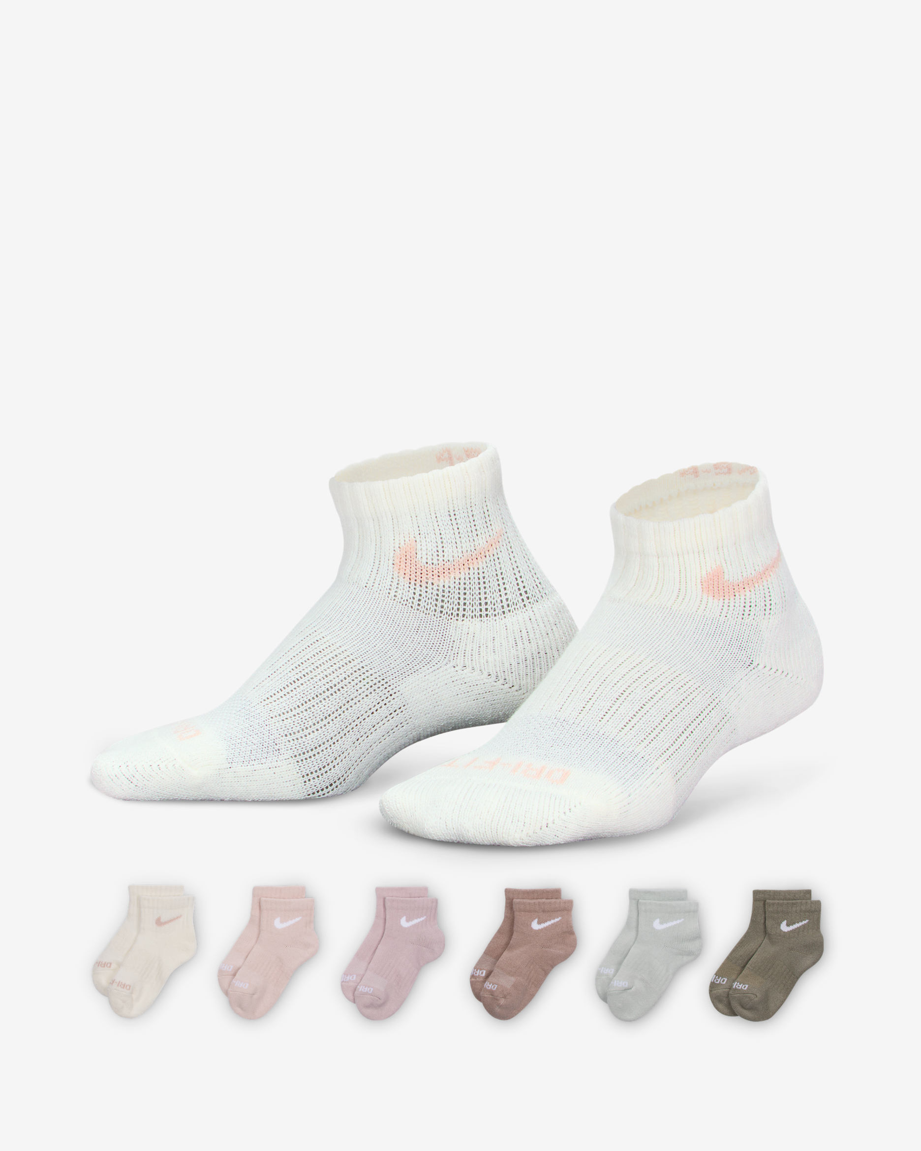 Calcetines de 1/4 para preescolar (6 pares) Nike Dri-FIT Performance Basics - Vela