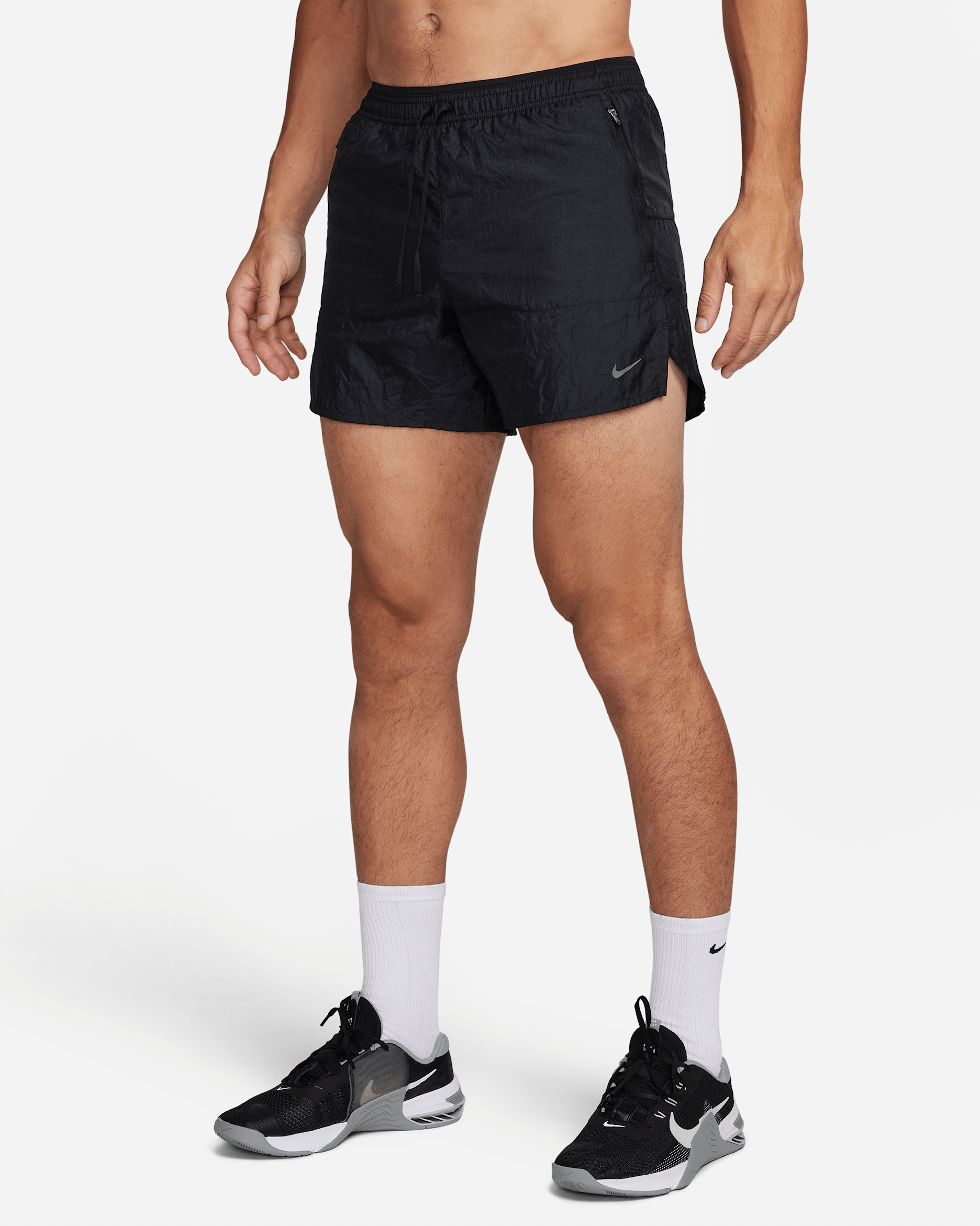 Nike Stride Running Division Men's Dri-FIT 5" Brief-Lined Running Shorts - Black/Black