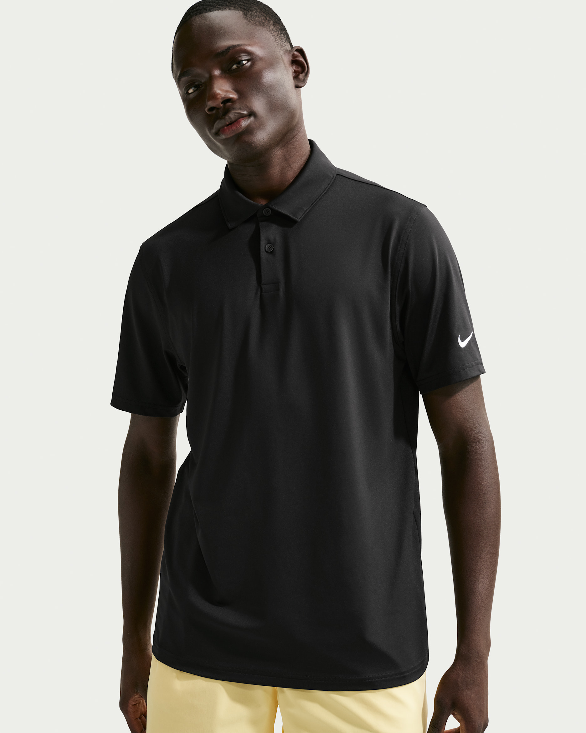 Polo de golf Dri-FIT para hombre Nike Velocity - Negro/Blanco