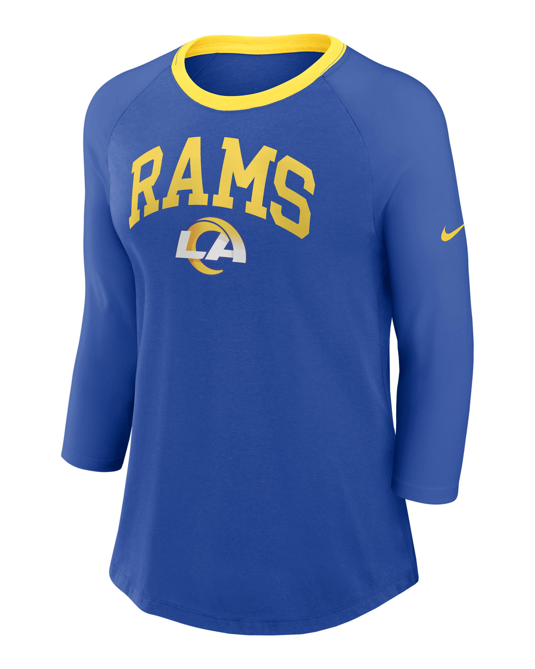 Los Angeles Rams Women's Nike NFL 3/4-Sleeve T-Shirt - Royal