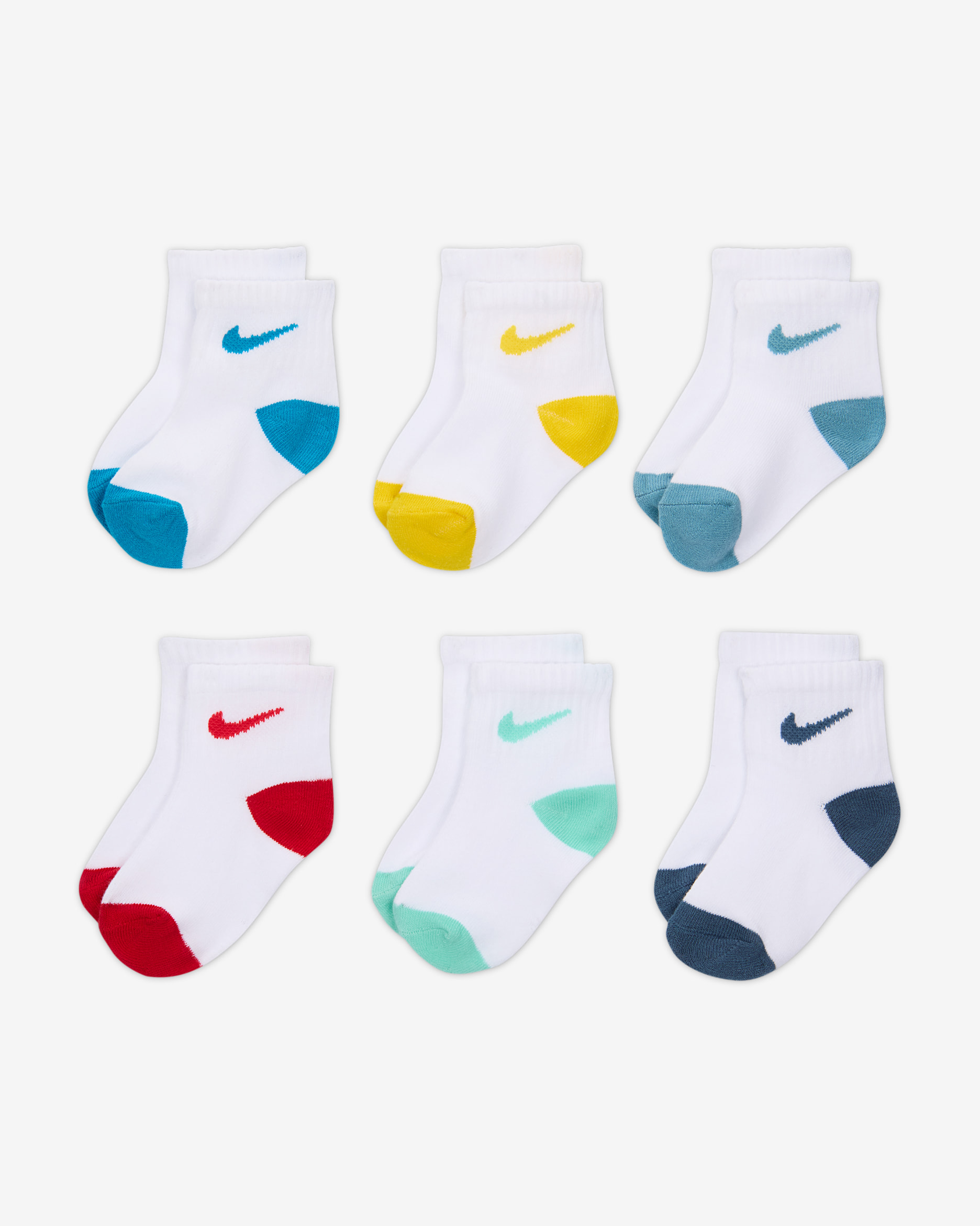 Nike Baby Ankle Socks (6 Pairs) - Laser Blue