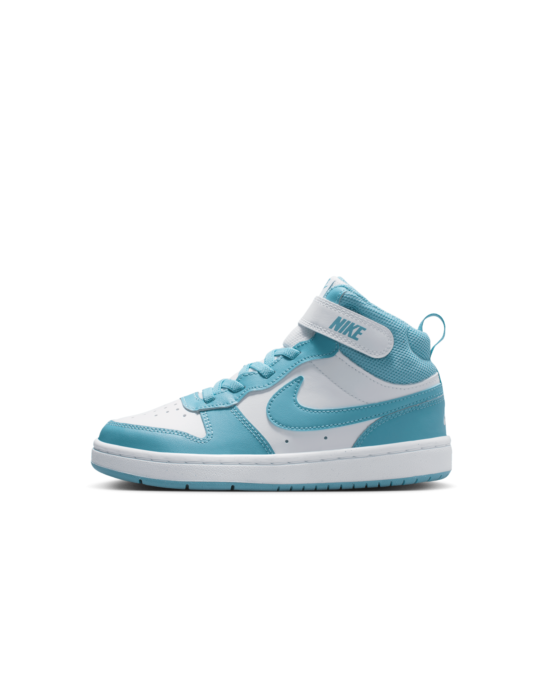 Sapatilhas Nike Court Borough Mid 2 para criança - Branco/Turquesa Denim