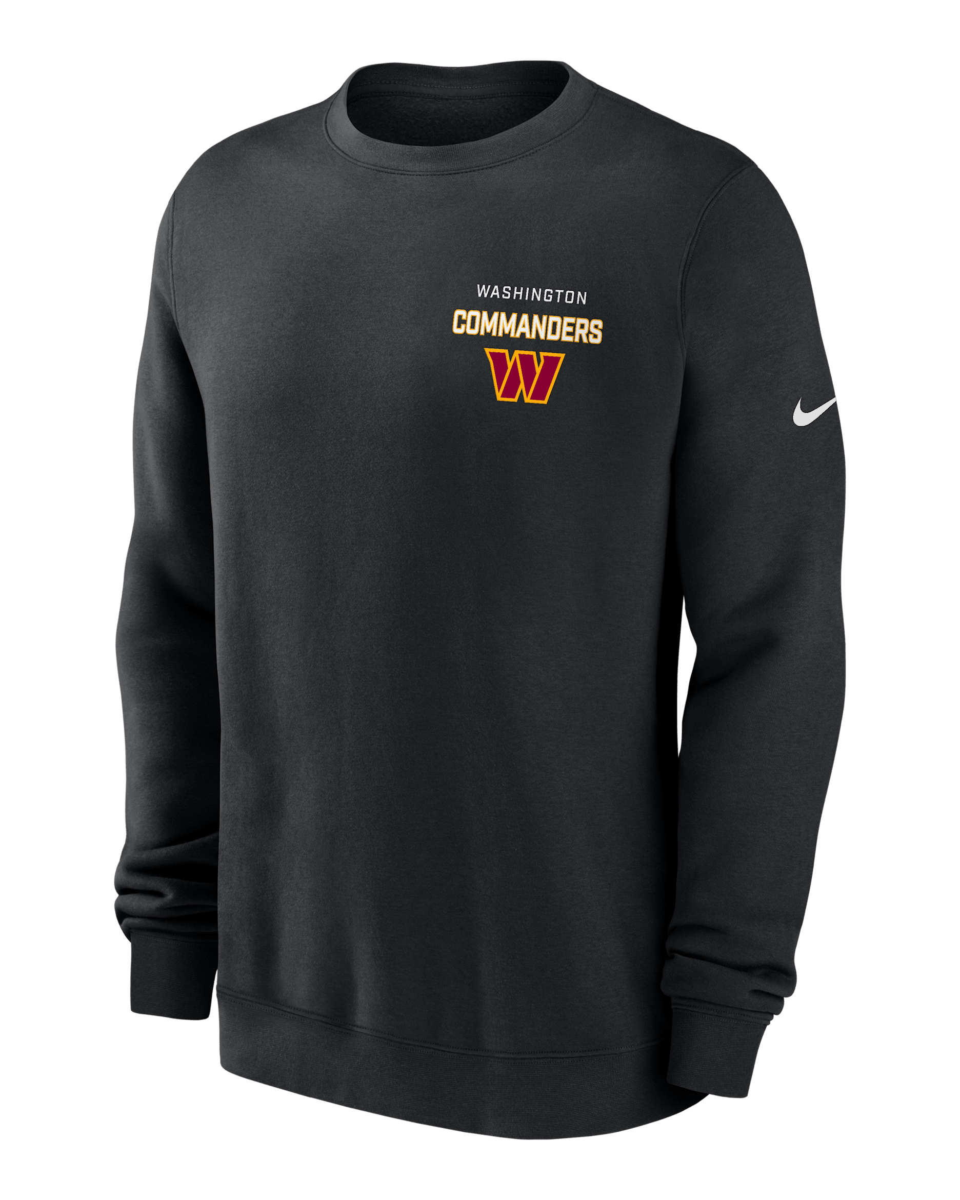 Washington Commanders Draw Block Club Men's Nike NFL Pullover Crew - Black
