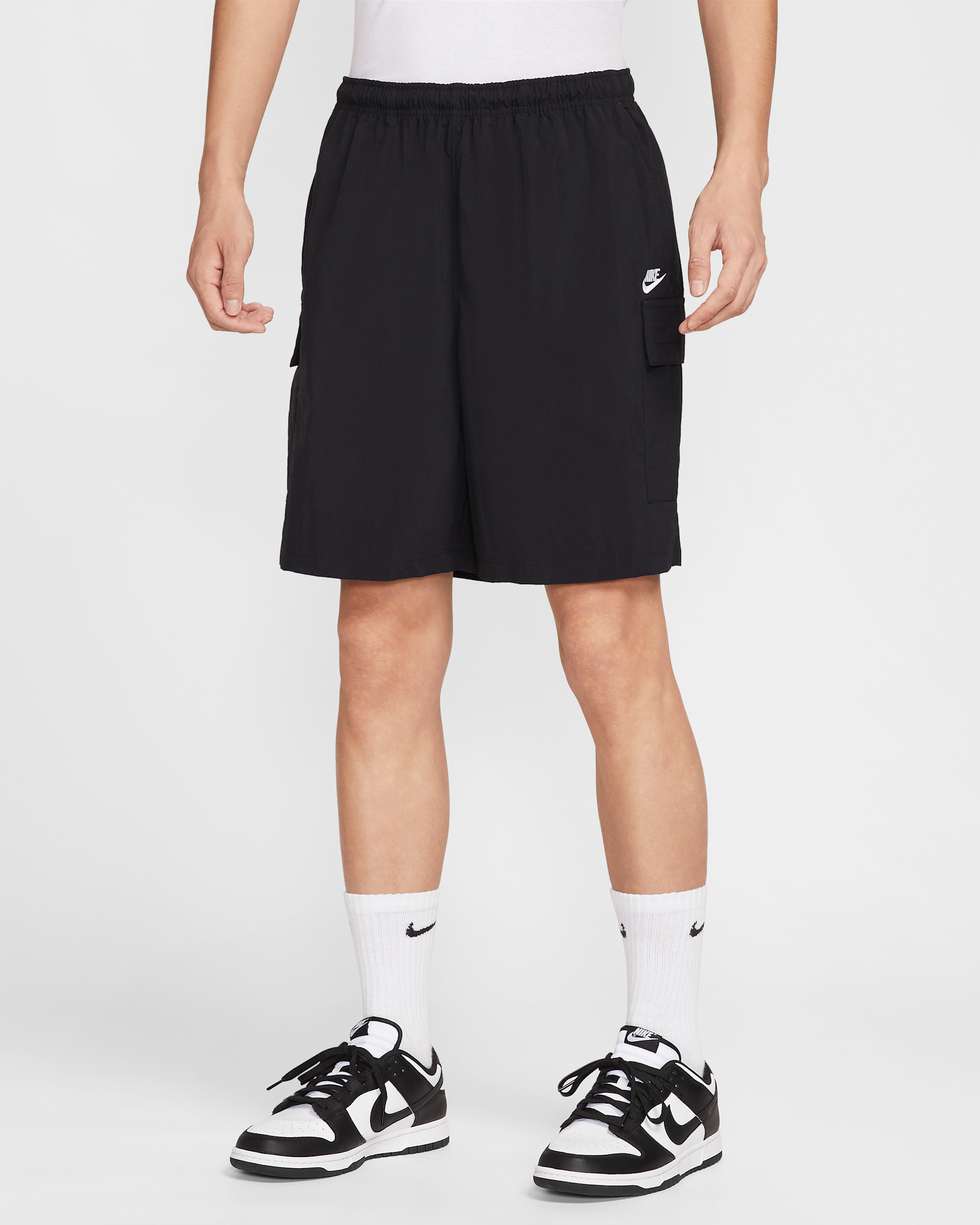Nike Sportswear Club Men's Utility Shorts - Black/White