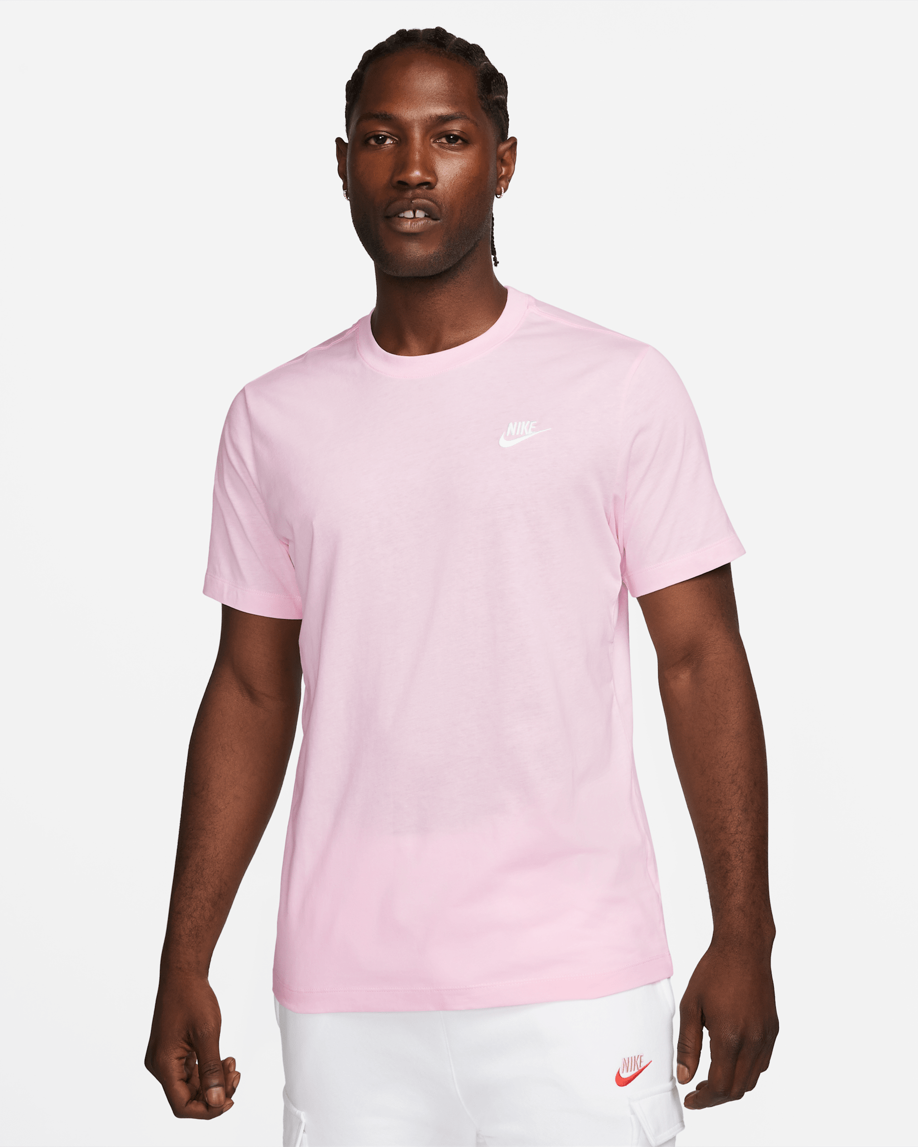 Nike Sportswear Club Men's T-Shirt - Pink Foam/White