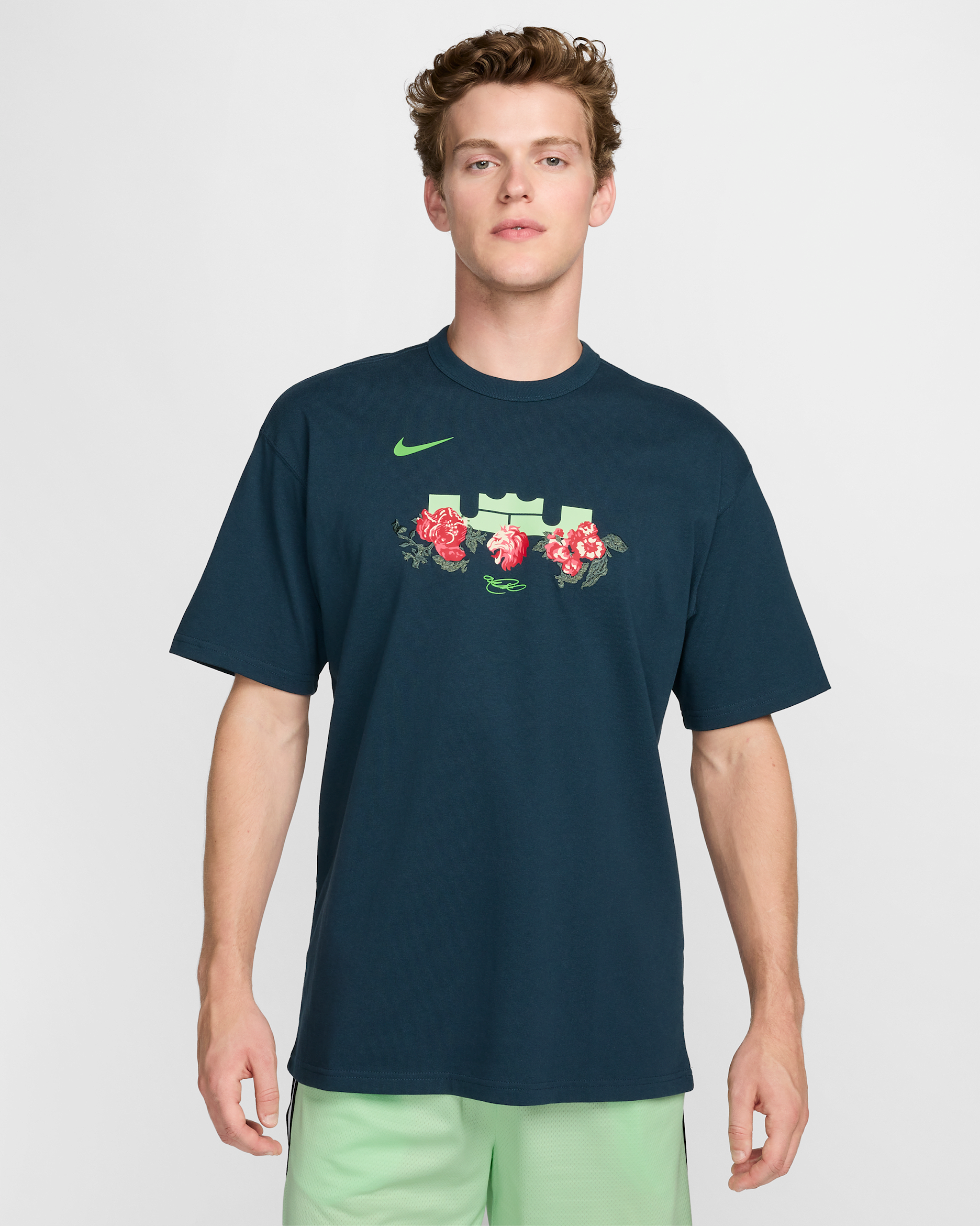 Playera de básquetbol Max90 para hombre LeBron - Azul marino militar