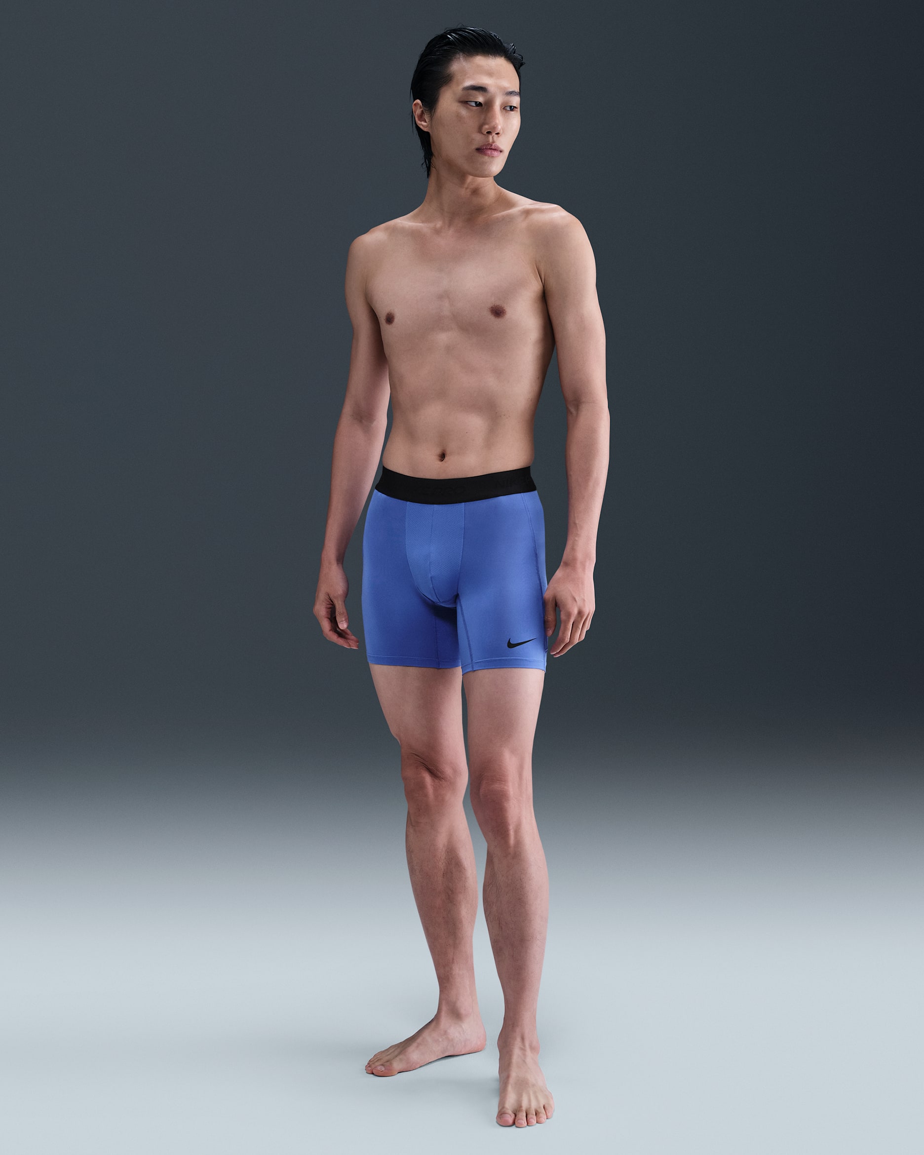 나이키 프로 남성 드라이 핏 피트니스 쇼츠 - 코밋 블루/블랙