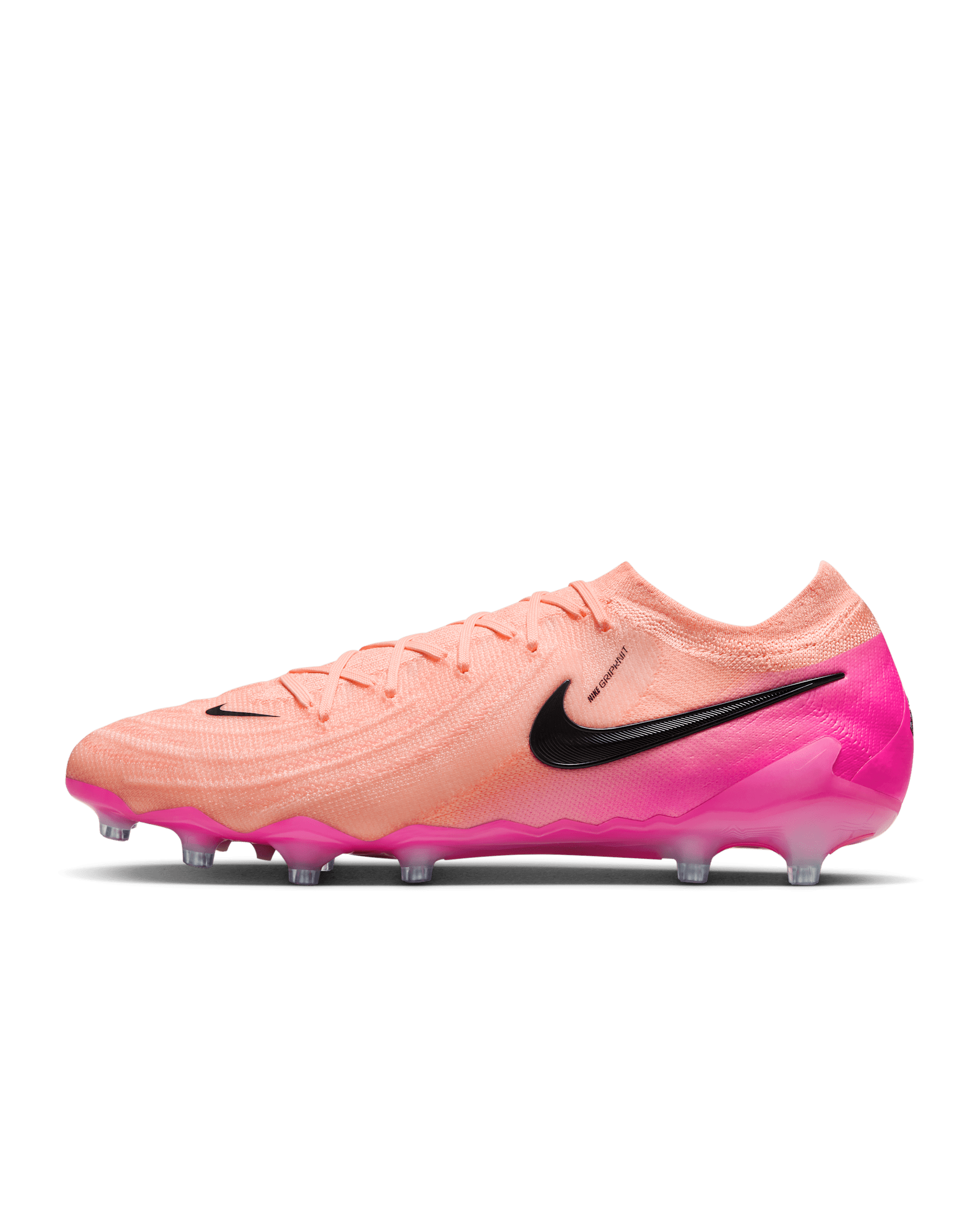 Nike Phantom GX 2 Elite Artificial-Grass Low-Top Soccer Cleats - Crimson Tint/Pink Blast/Black