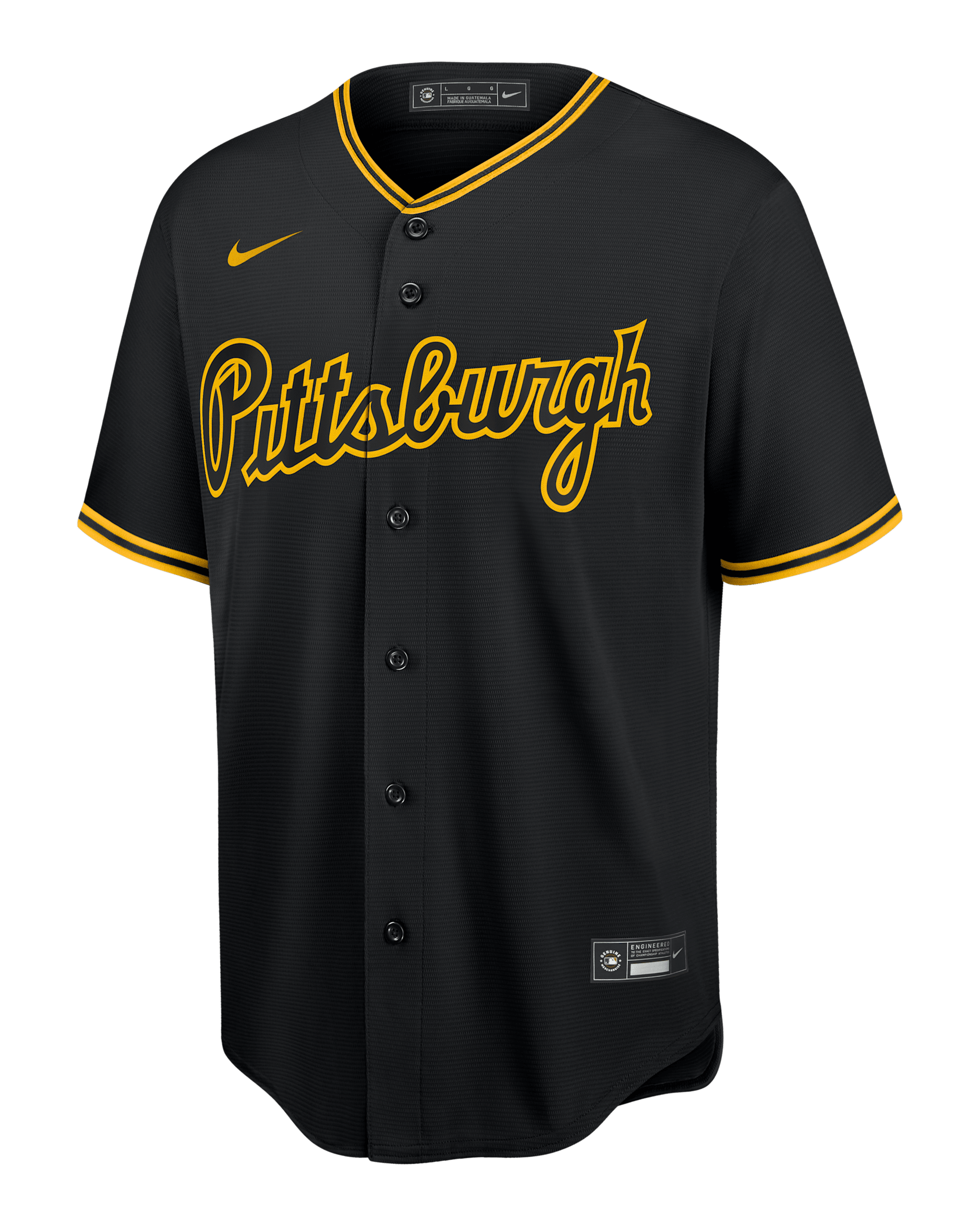 Camiseta de béisbol Replica para hombre MLB Pittsburgh Pirates - Negro