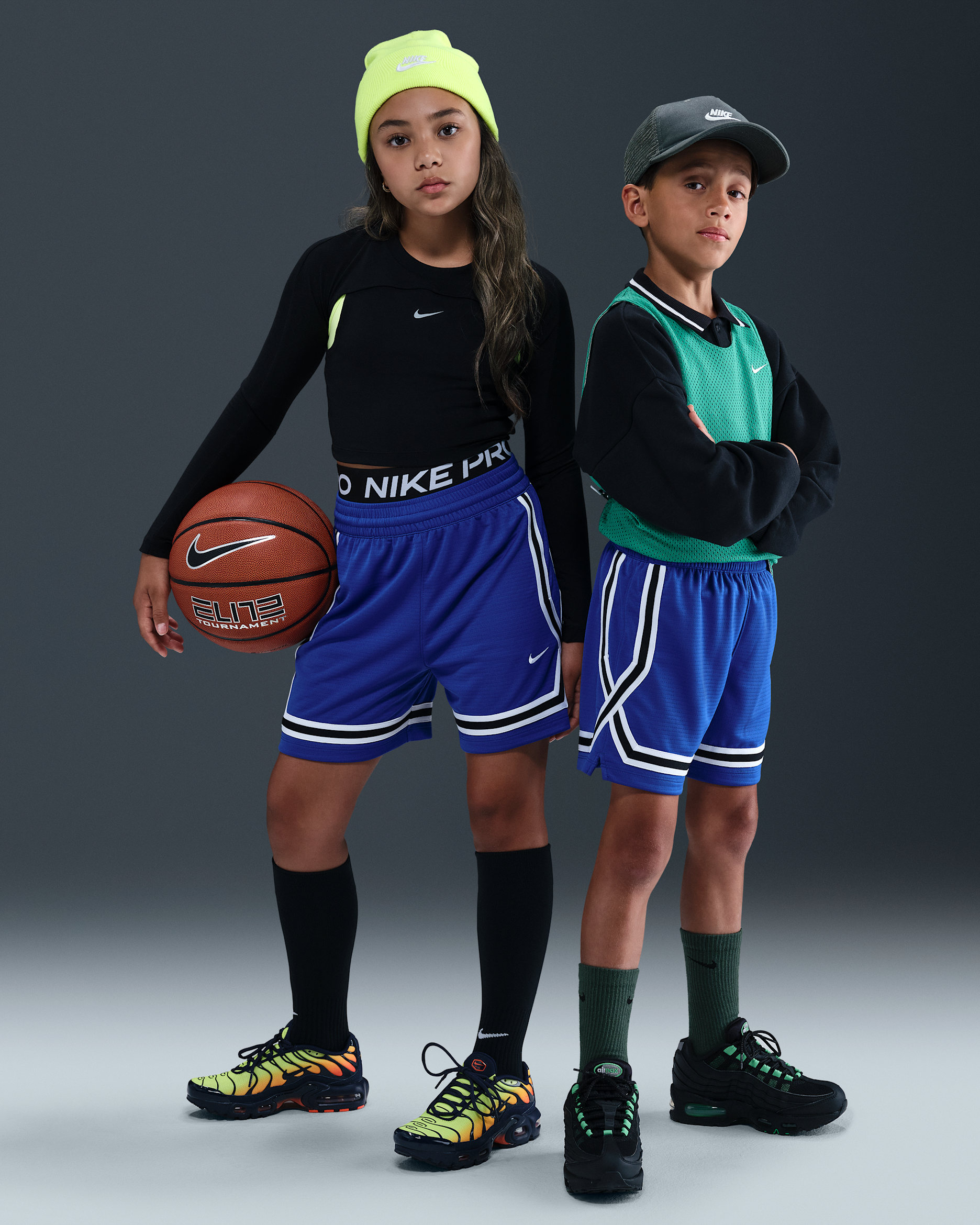 Nike Crossover Big Kids' Dri-FIT 5" Basketball Shorts - Game Royal/White