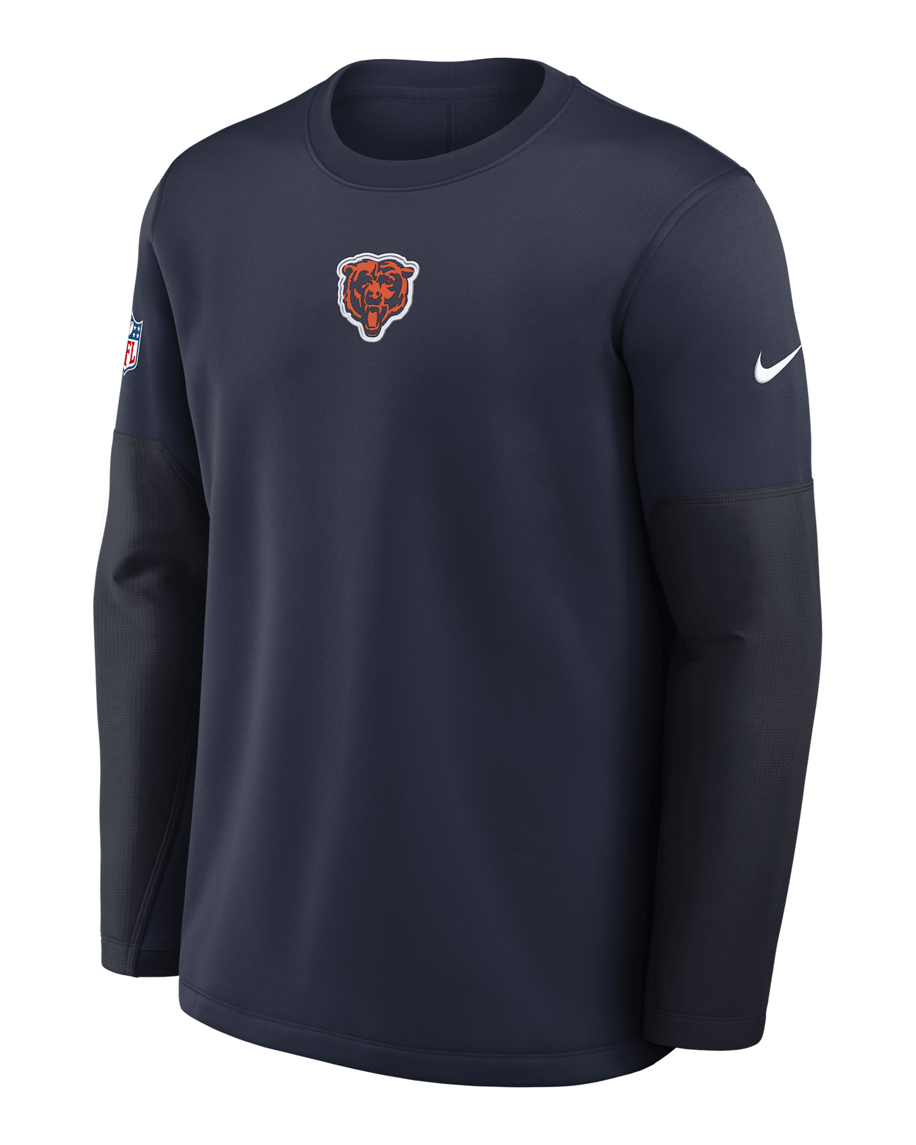 Chicago Bears Scripted To Win Sideline Coach Men's Nike Therma-FIT NFL Long-Sleeve T-Shirt - Navy