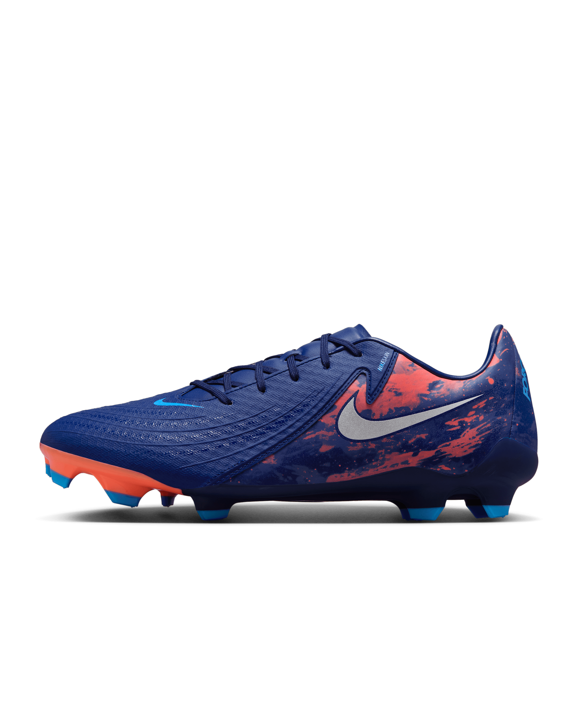 Nike Phantom GX 2 Academy "Erling Haaland" MG Low Top Fußballschuh - Blue Void/Chrome