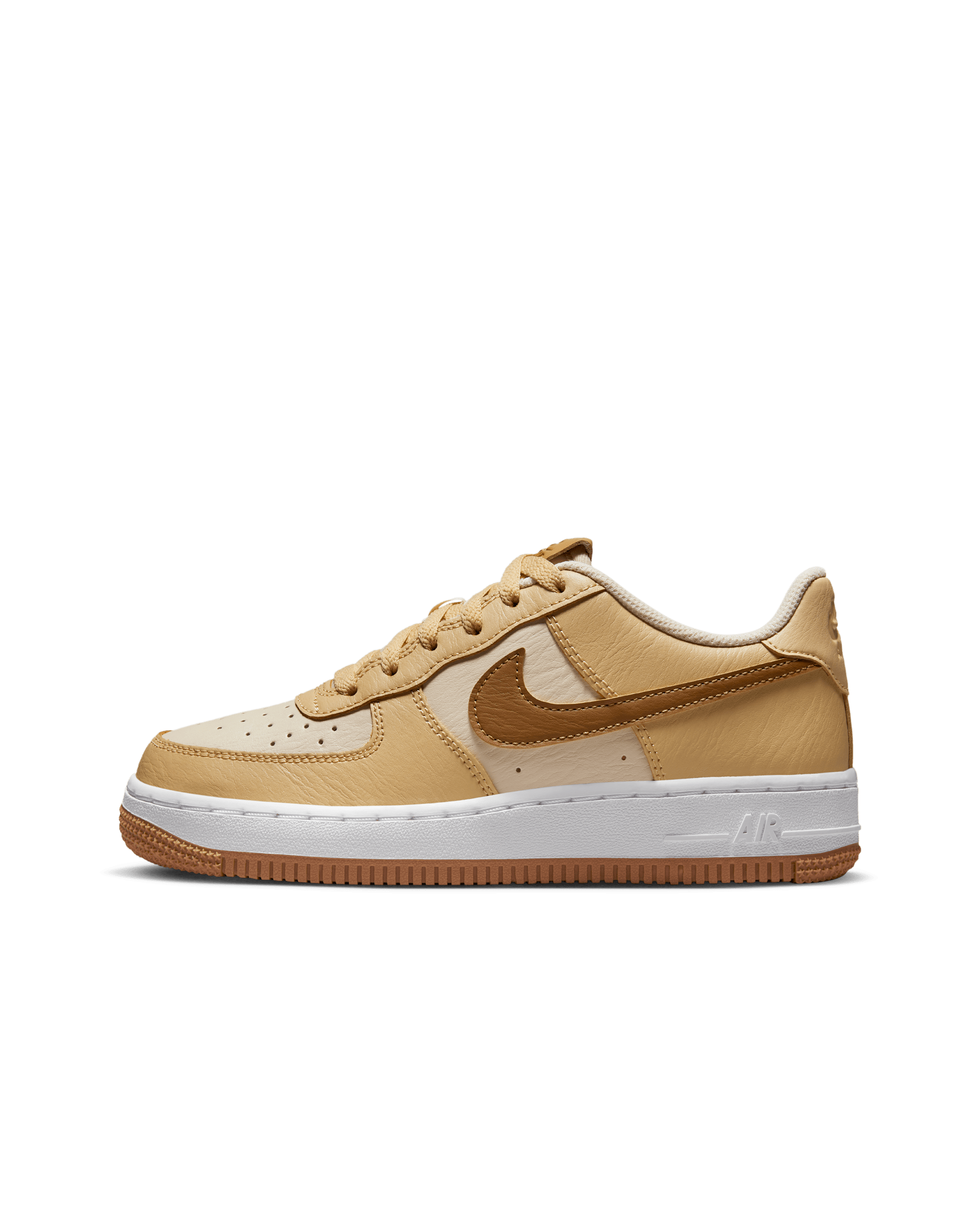 Nike Air Force 1 LV8 Older Kids' Shoes - Pearl White/Sesame/White/Ale Brown