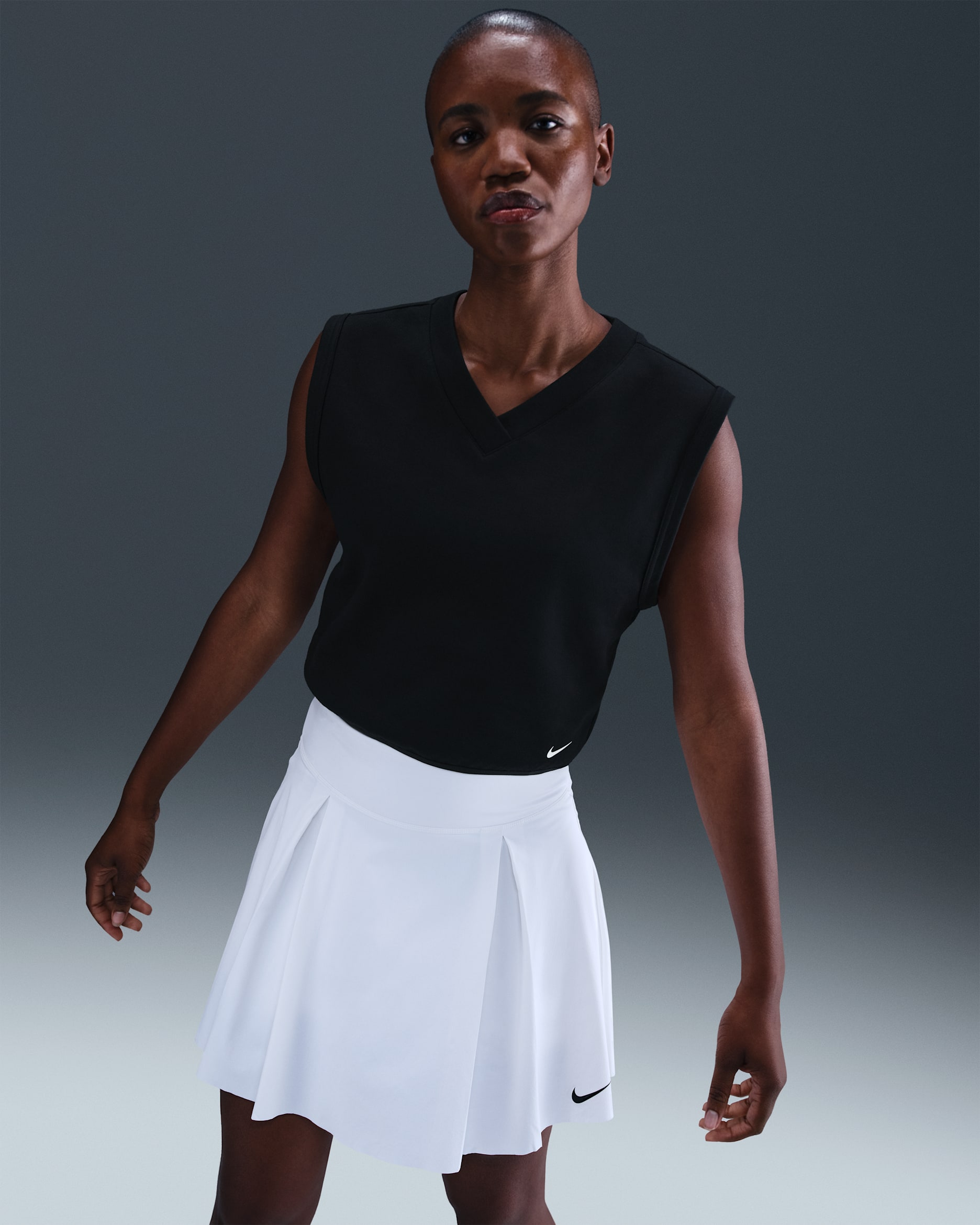 Nike Women's V-Neck Golf Vest - Black/Sail/Sail