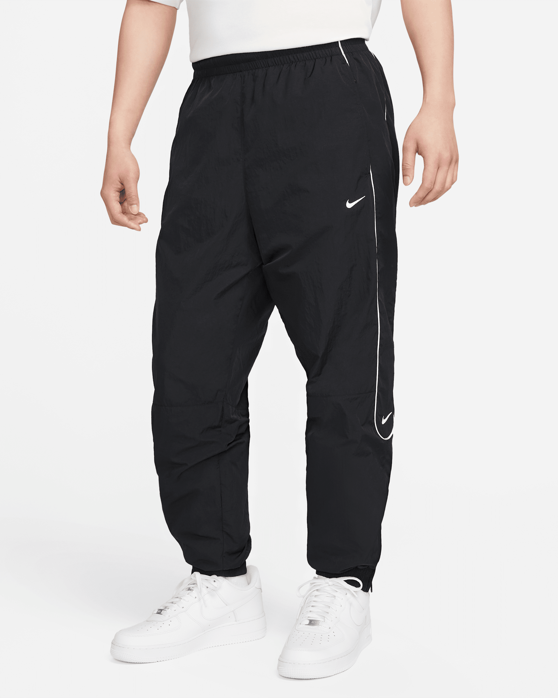 Nike Solo Swoosh Men's Tracksuit Bottoms - Black/White