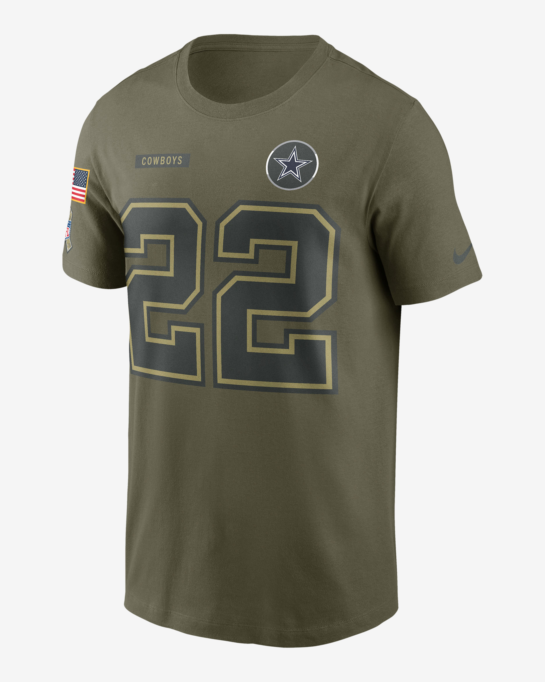 Playera Nike de la NFL para hombre Emmitt Smith Dallas Cowboys Salute to Service - Oliva