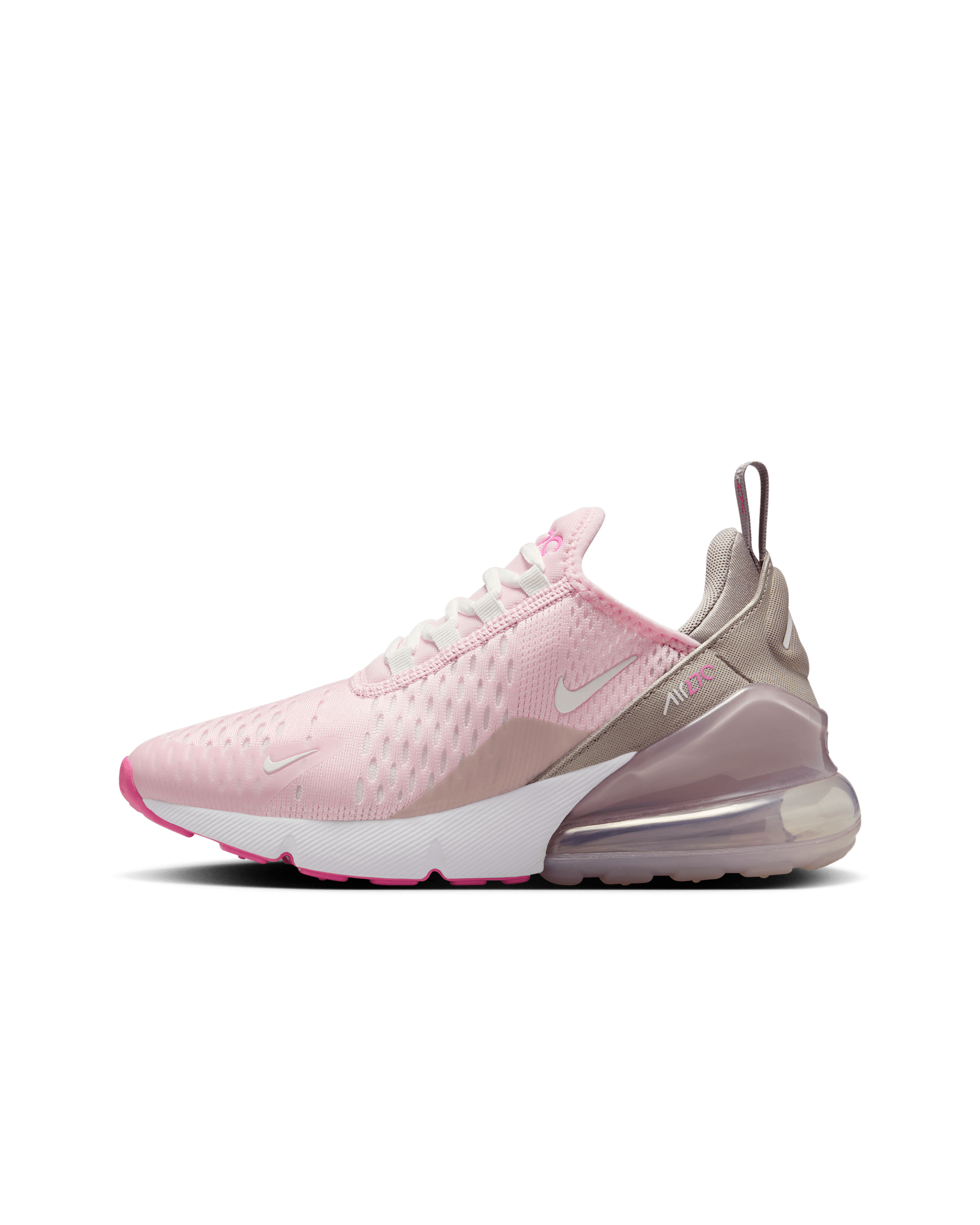 Nike Air Max 270 Big Kids' Shoes - Pink Foam/College Grey/Platinum Violet/Summit White