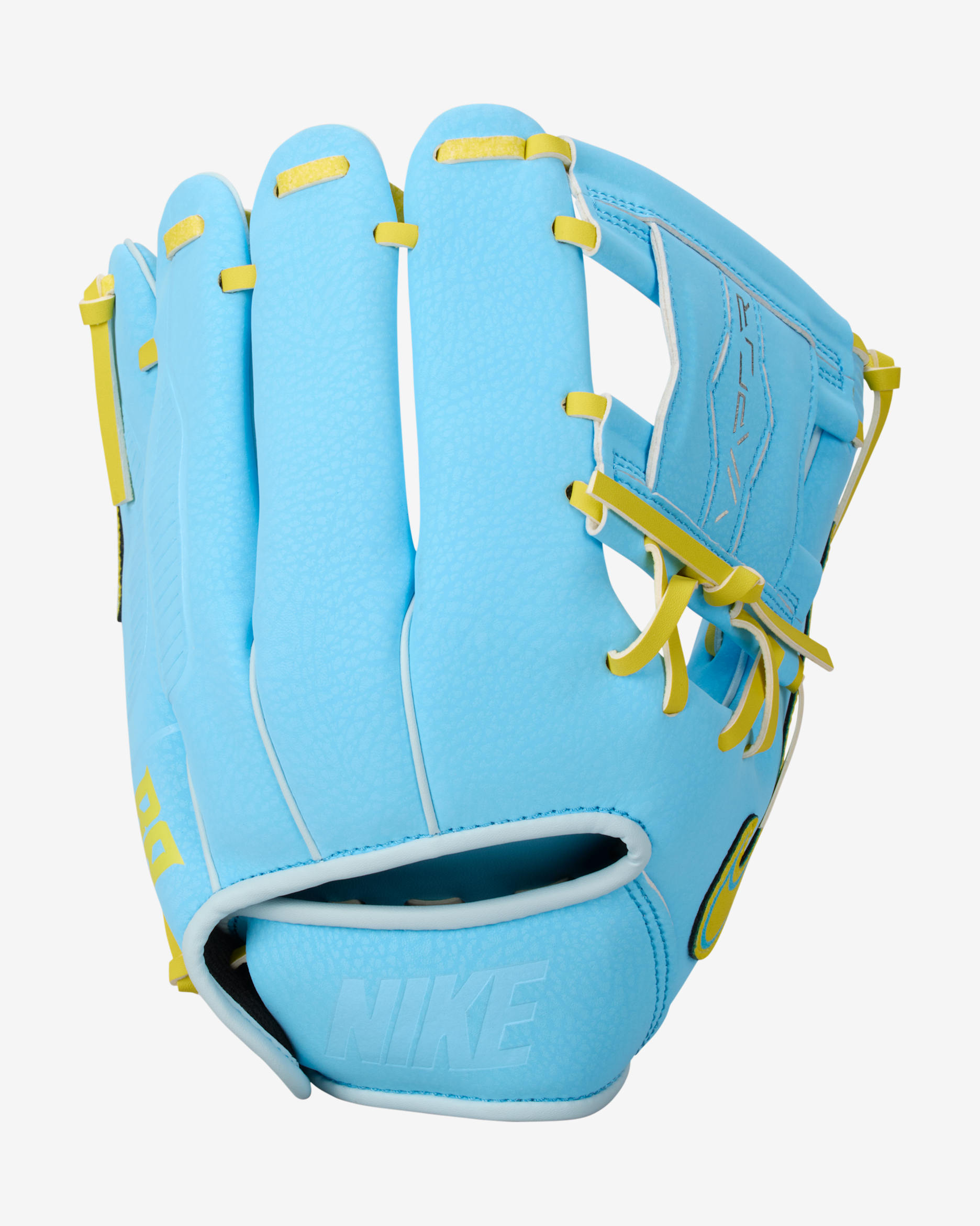 Nike Vapor "Ronald Acuña Jr." Big Kids' Right-Handed Fielding Mitt - Baltic Blue/Opti Yellow/Opti Yellow