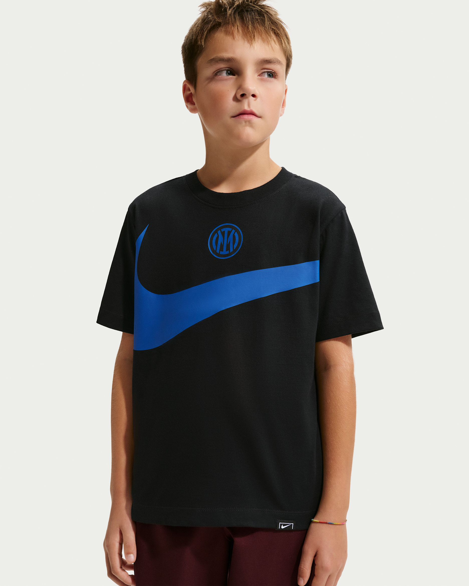 Inter Milan Swoosh Nike Soccer férfipóló - Fekete