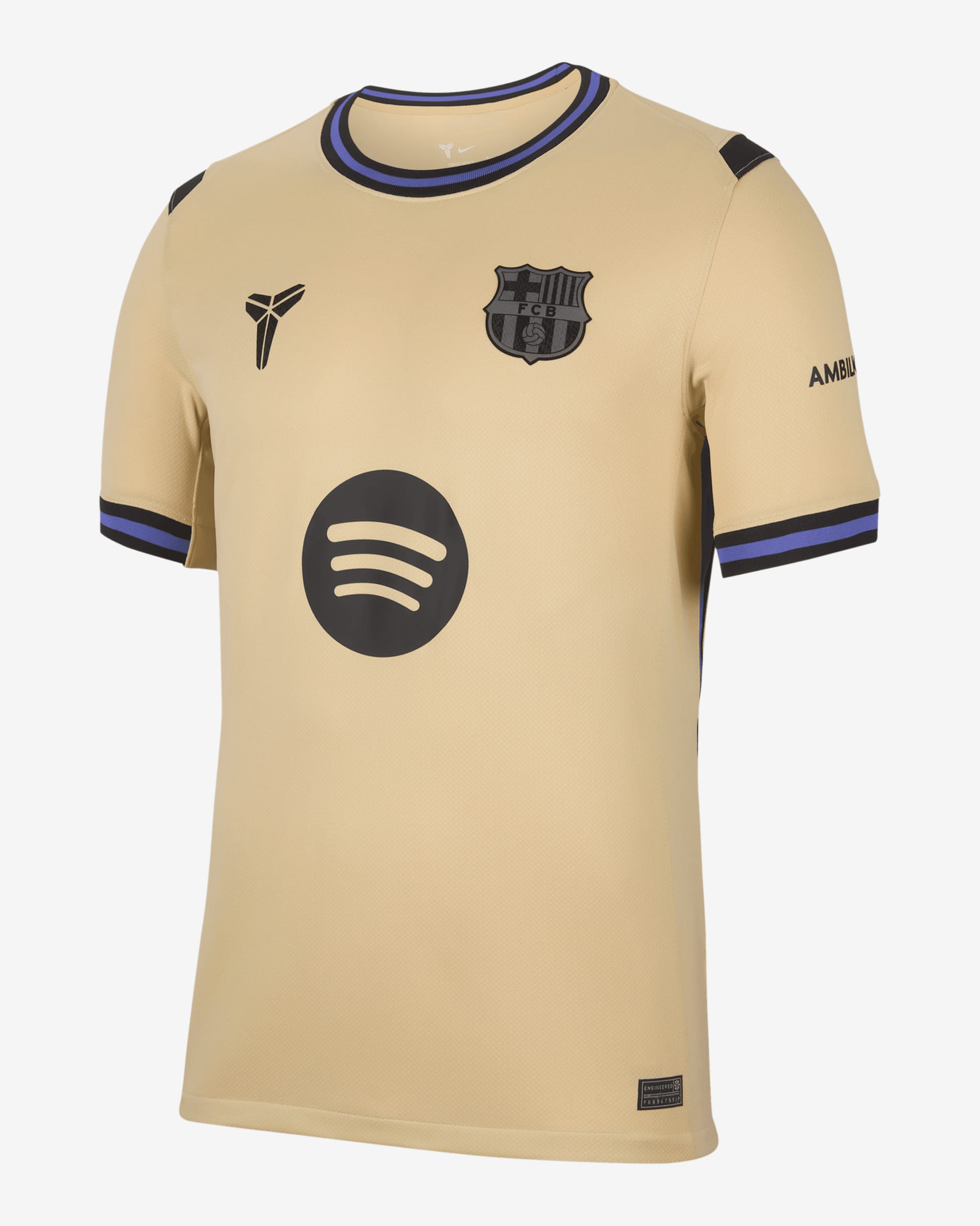 Frenkie de Jong Barcelona 2025/26 Stadium Away Men's Nike Dri-FIT Soccer Jersey - Gold