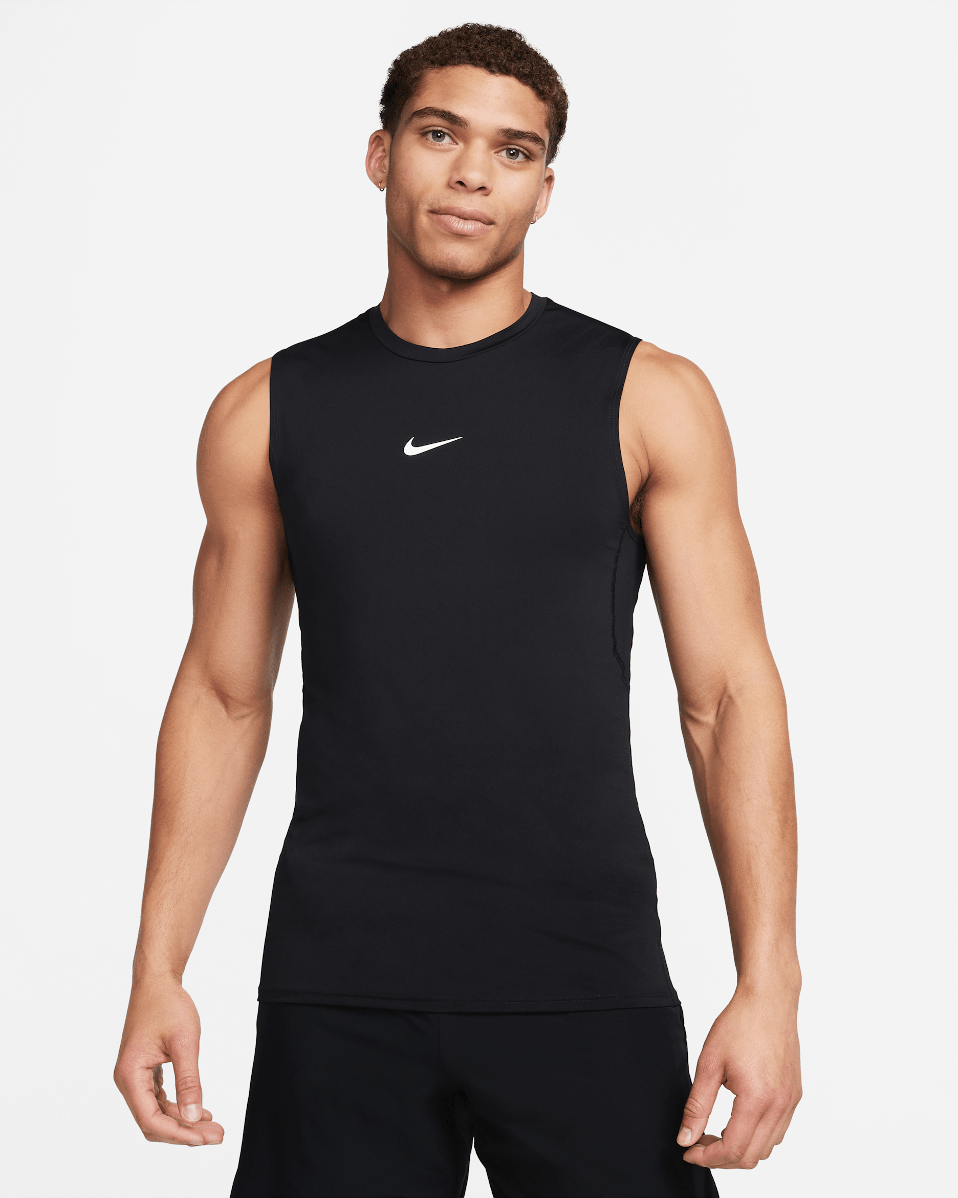 Nike Pro Men's Dri-FIT Slim Sleeveless Top - Black/White