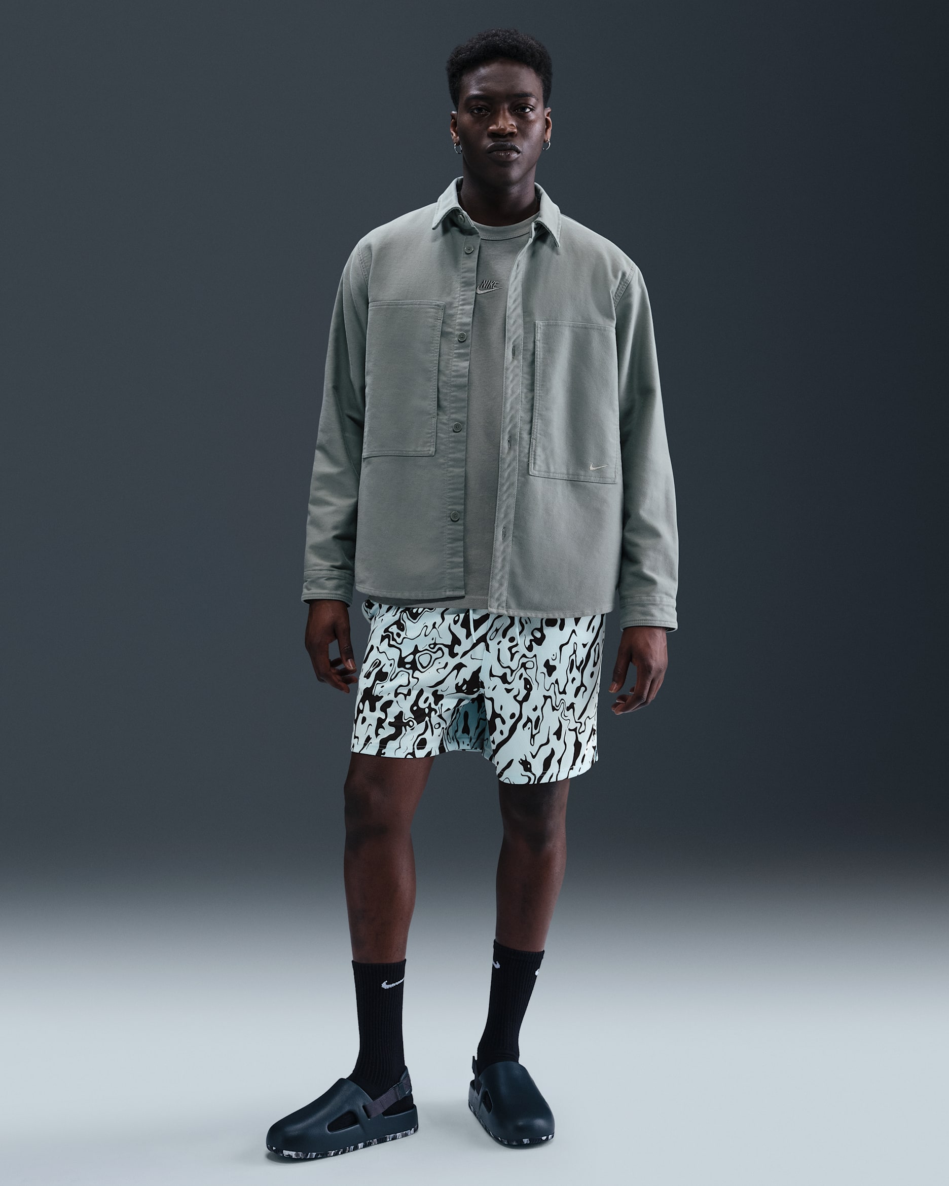 Nike Sportswear Club Men's Mesh Shorts - Glacier Blue/Black/White