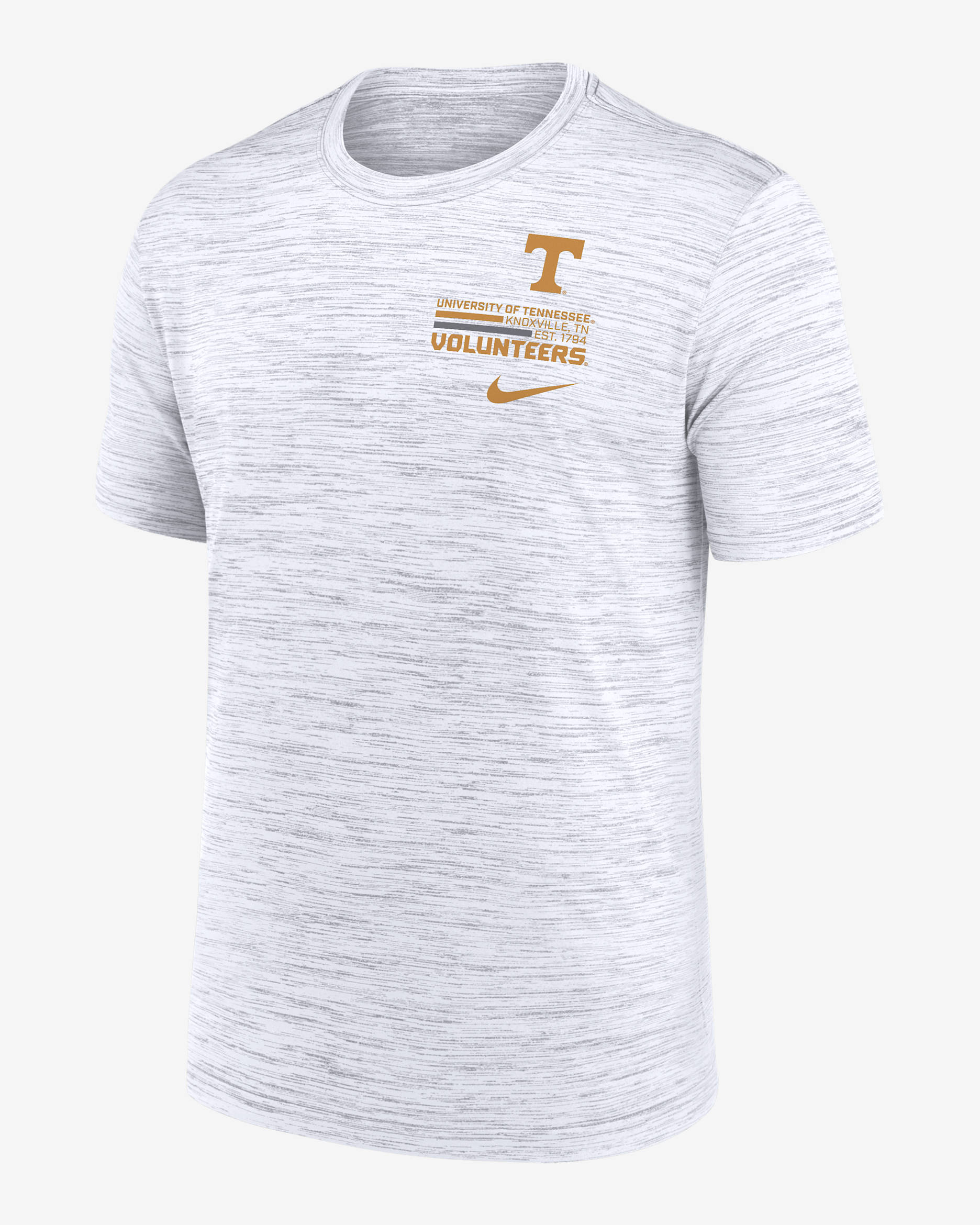 Tennessee Campus Chest Stack Velocity Men's Nike Dri-FIT College T-Shirt - White