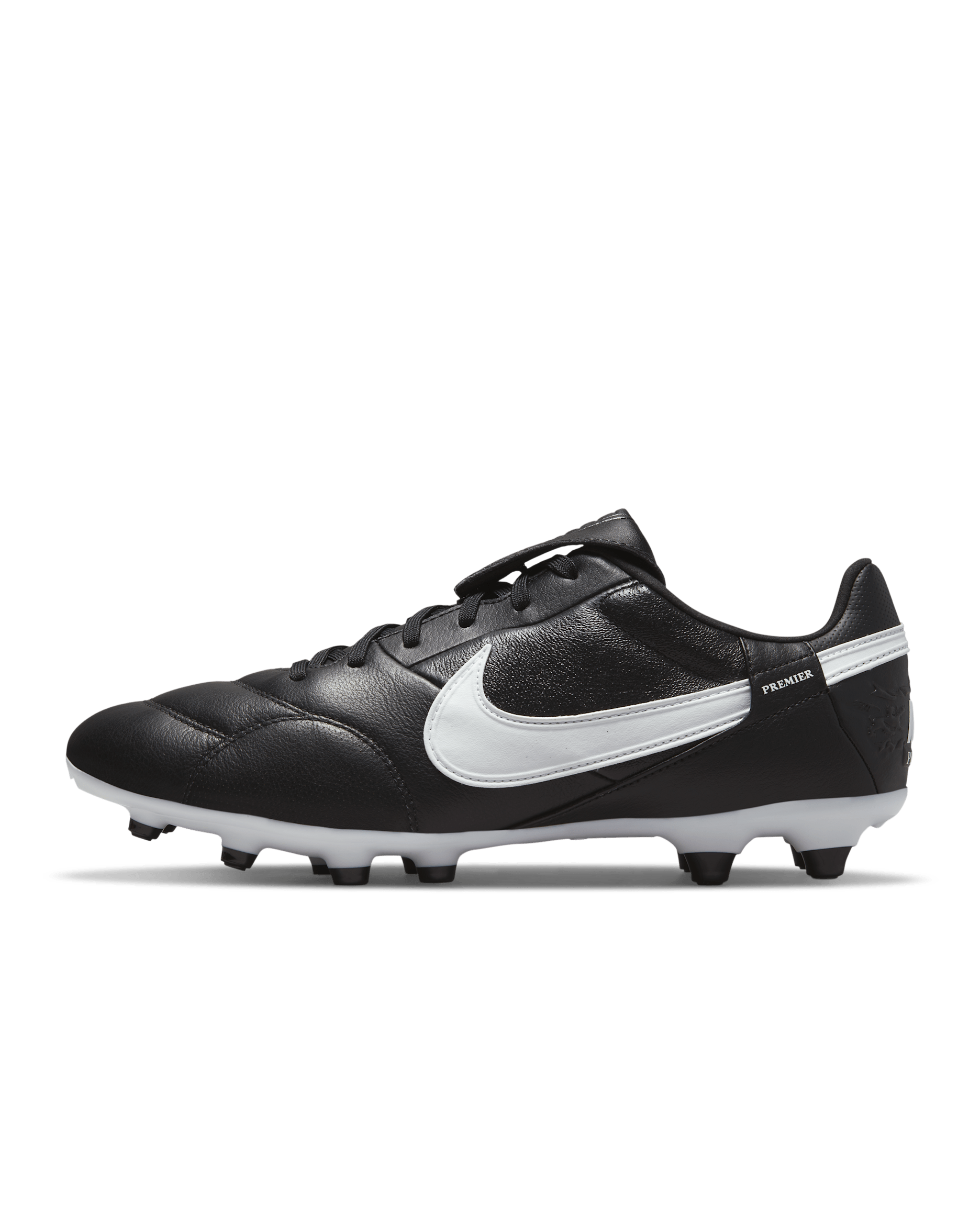 รองเท้าสตั๊ดฟุตบอลไม่หุ้มข้อสำหรับพื้นสนามทั่วไป NikePremier 3 - ดำ/ขาว